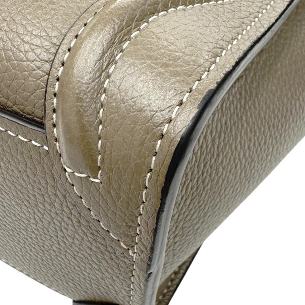 Celine Luggage Gray Beige Leather Handbag Shoulder Bag (Pre-Owned)