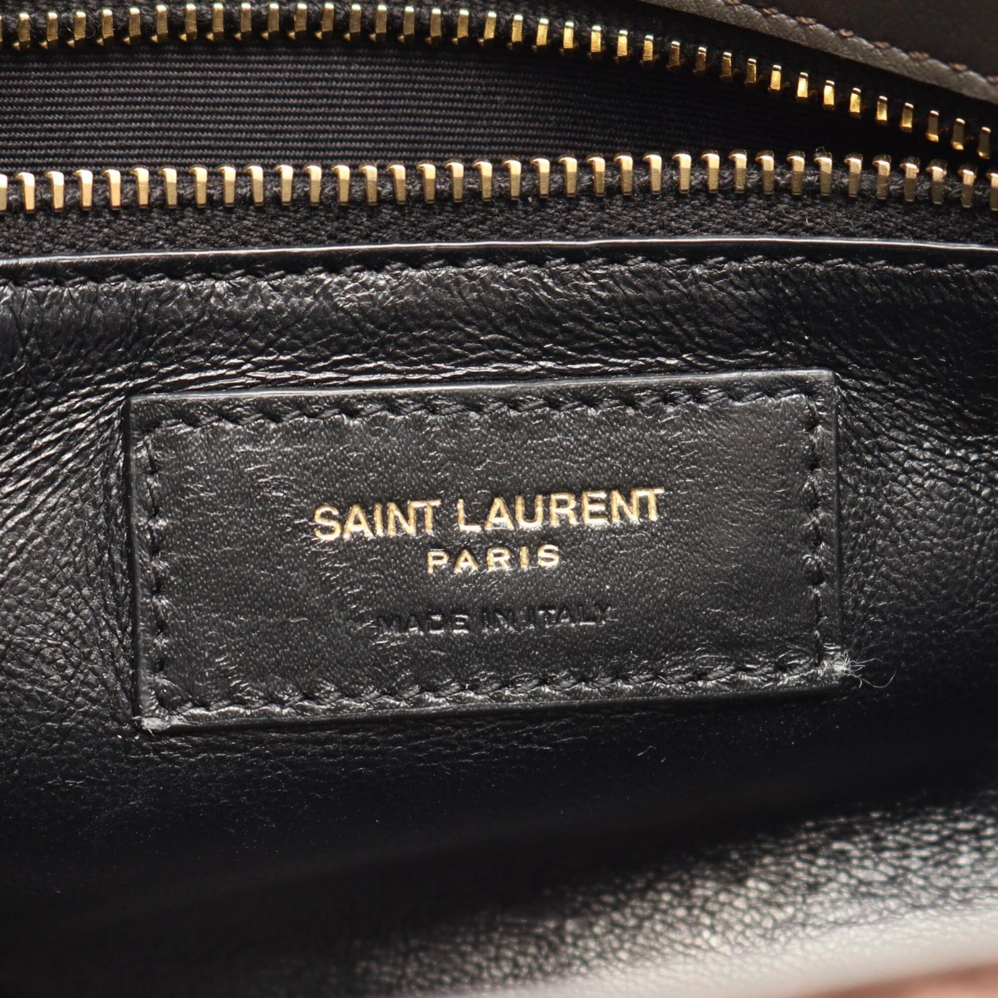 Yves Saint Laurent Brown Fabric Handbag Shoulder Bag (Pre-Owned)