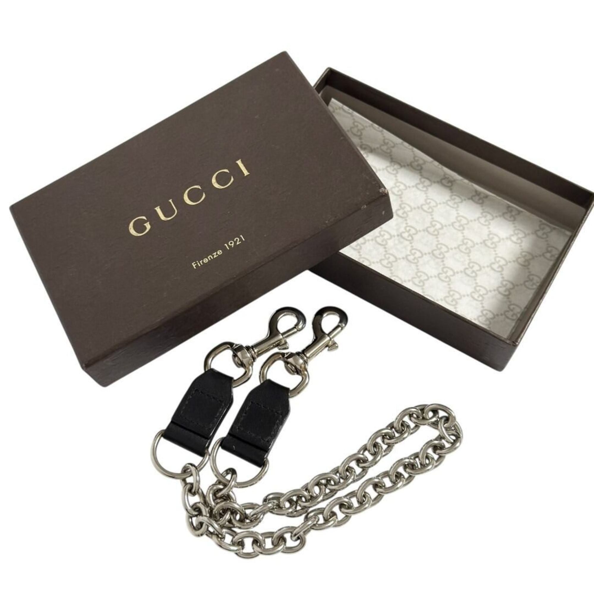 Gucci Leather Metal Chain/Shoulder Wallet (Pre-Owned)
