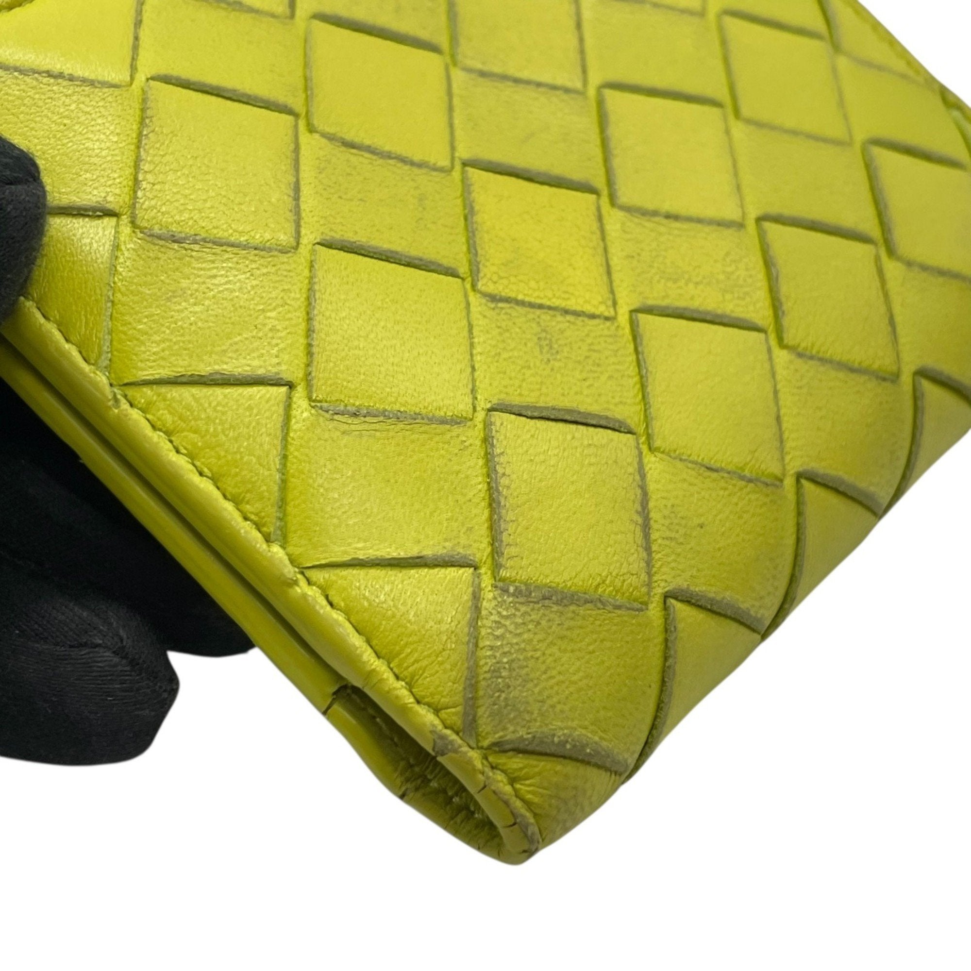 Bottega Veneta Green Intrecciato Wallet (Bi-Fold) (Pre-Owned)