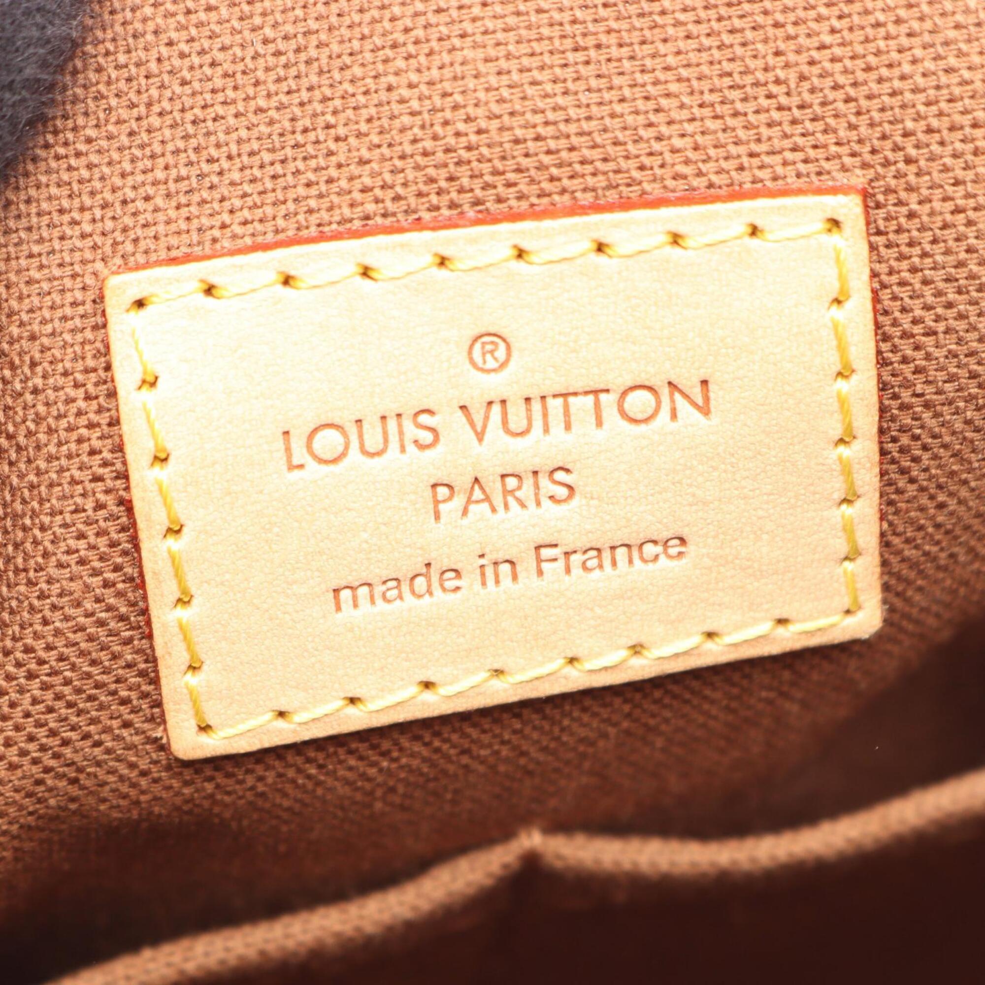 Louis Vuitton Brown Pvc Coated Canvas Leather Handbag (Pre-Owned)