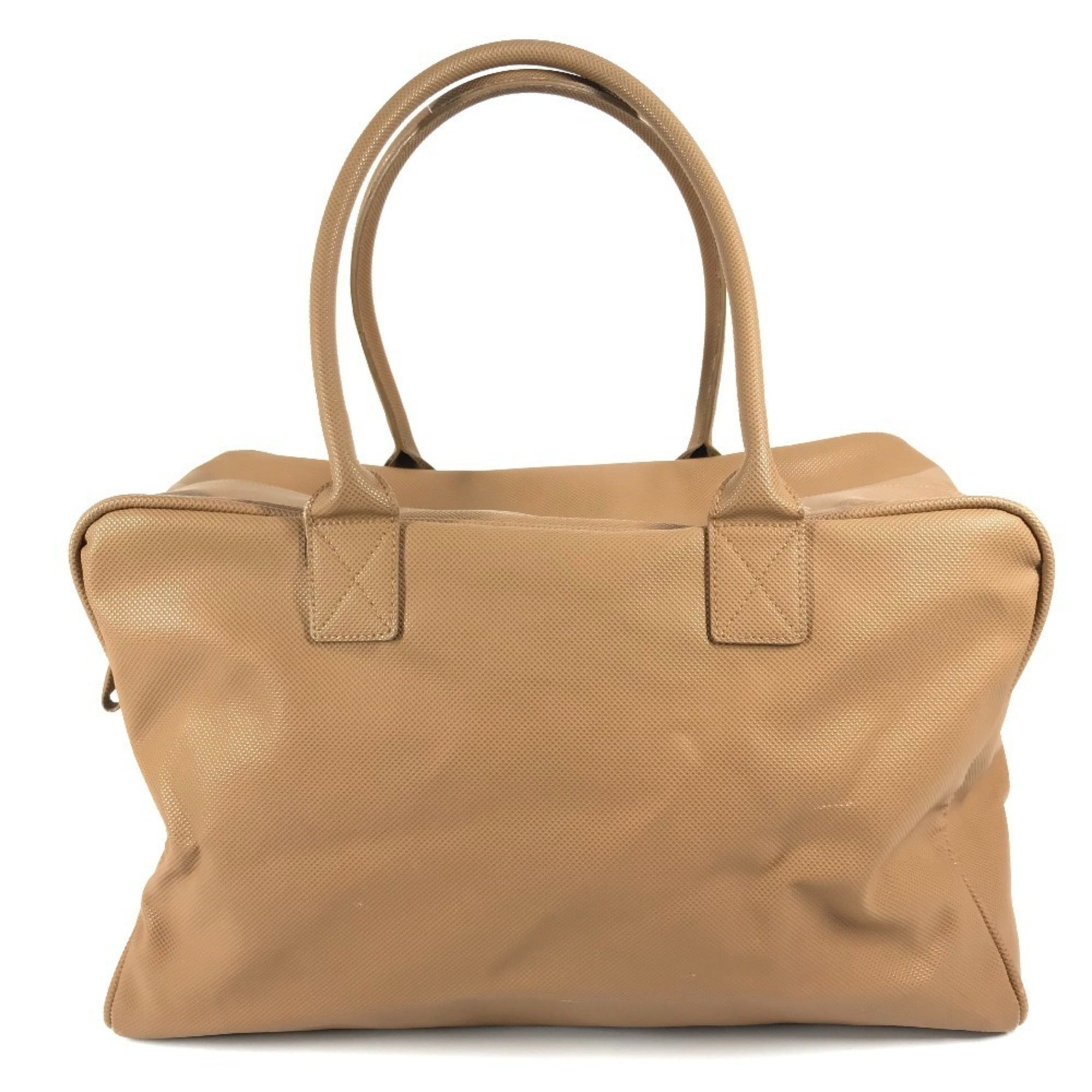 Bottega Veneta Beige Orange Pvc Boston Bag Shoulder Bag (Pre-Owned)
