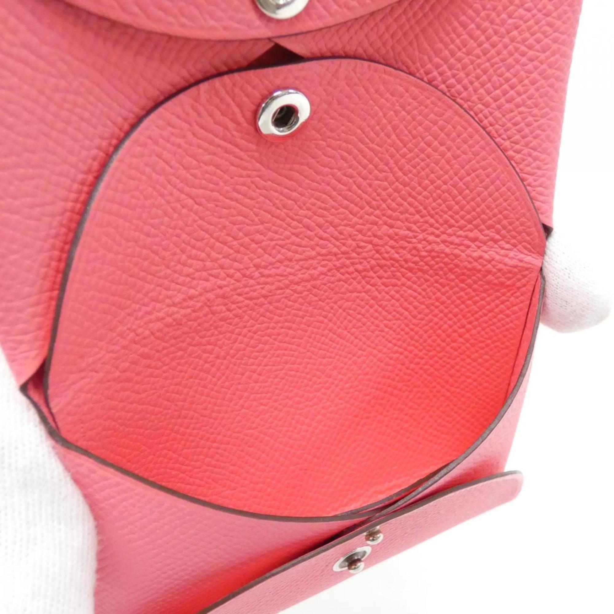 Hermes Rose Azalee Epsom Leather Coin Purse/Coin Case (Pre-Owned)