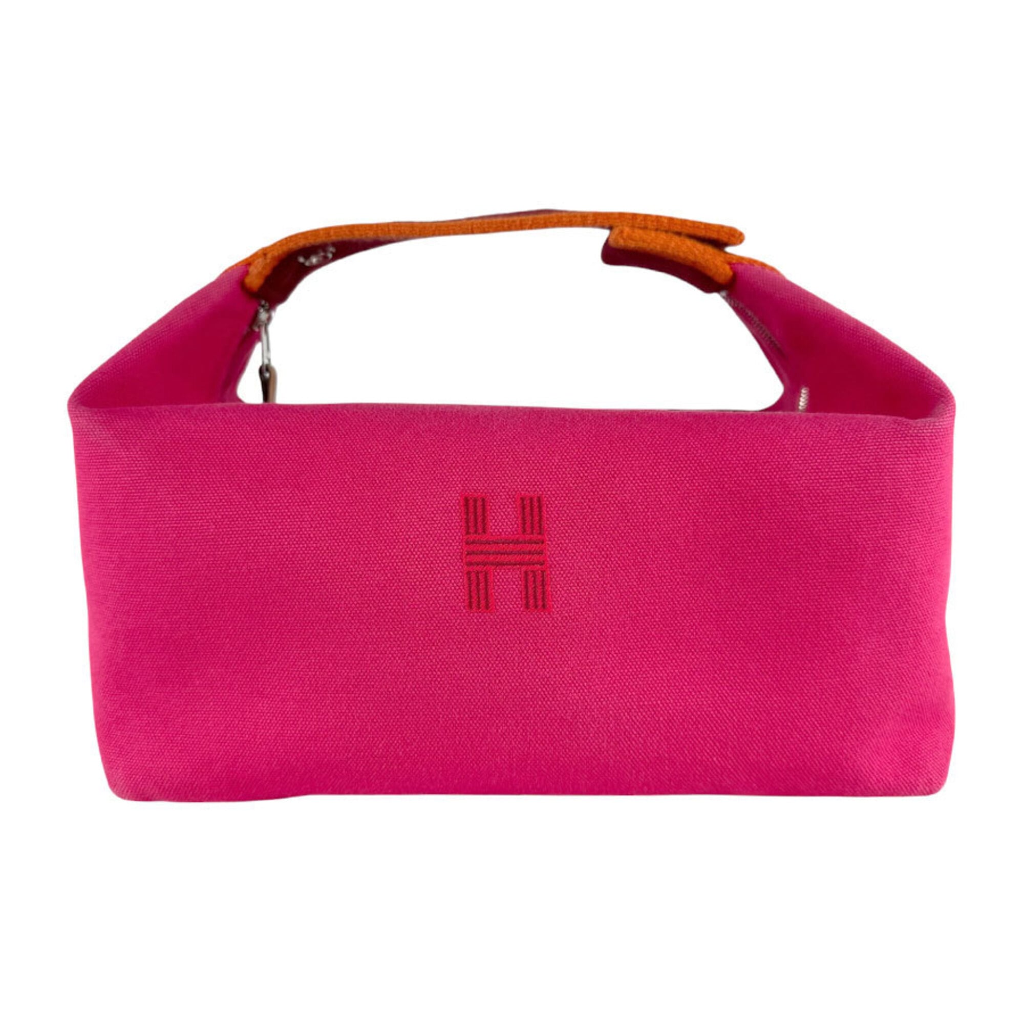 Hermes Pink Canvas Handbag Pouch (Pre-Owned)