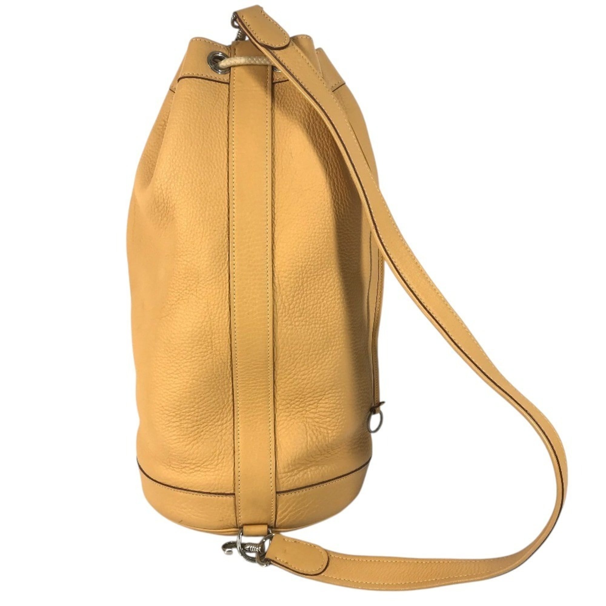 Hermes Beige Yellow Taurillon Clemence Leather Shoulder Bag (Pre-Owned)