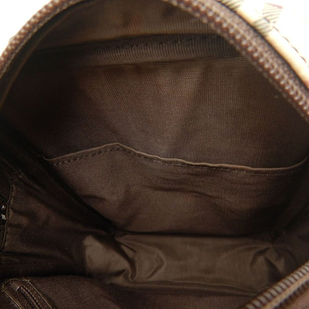 Burberry Brown Canvas Leather Shoulder Bag (Pre-Owned)