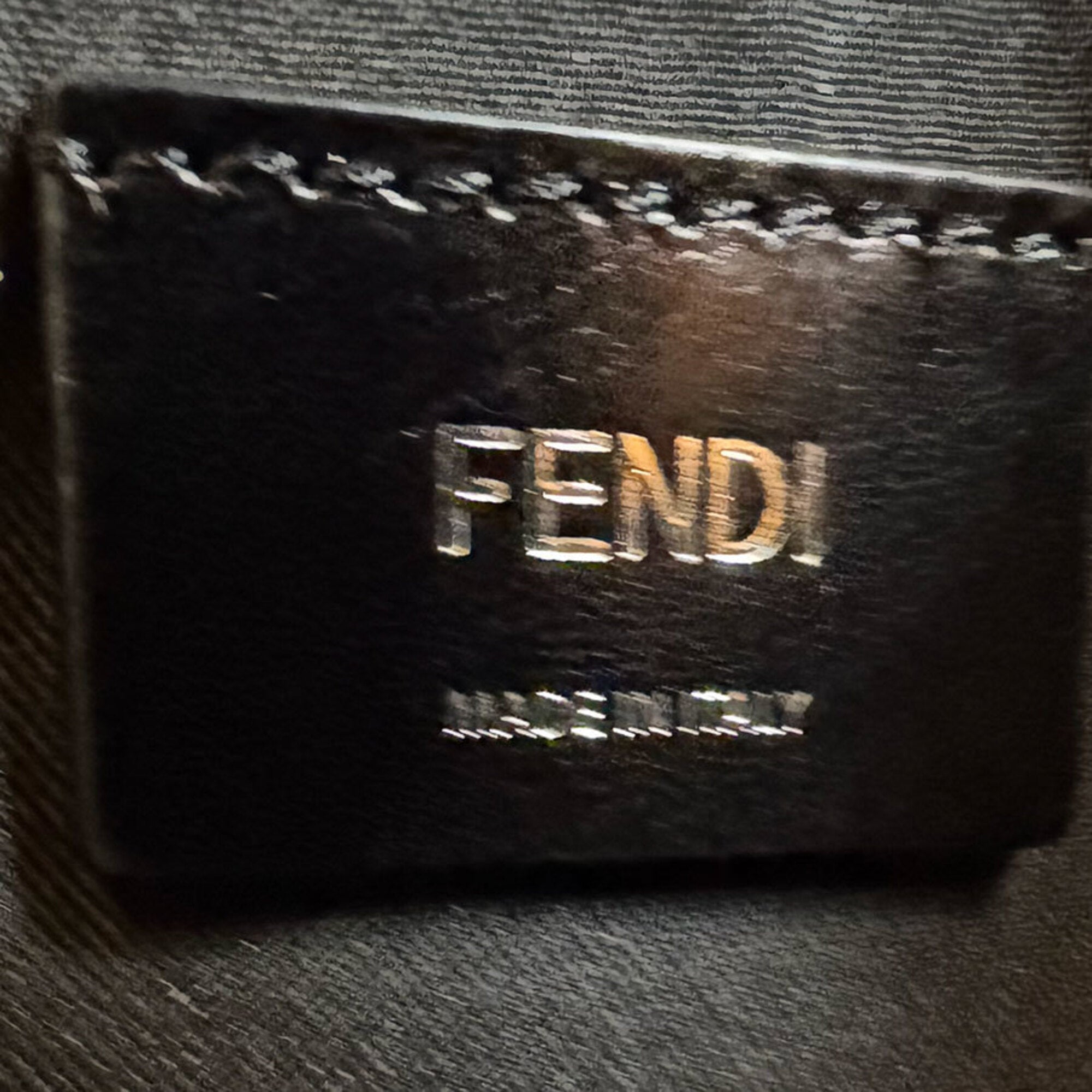 Fendi Black Yellow Nylon Leather Backpack (Pre-Owned)