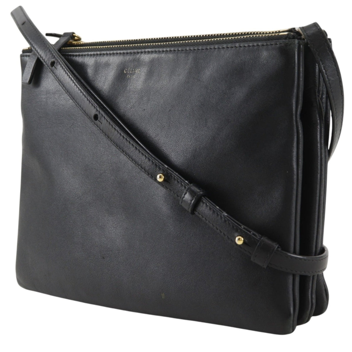 Celine Black Leather Shoulder Bag (Pre-Owned)