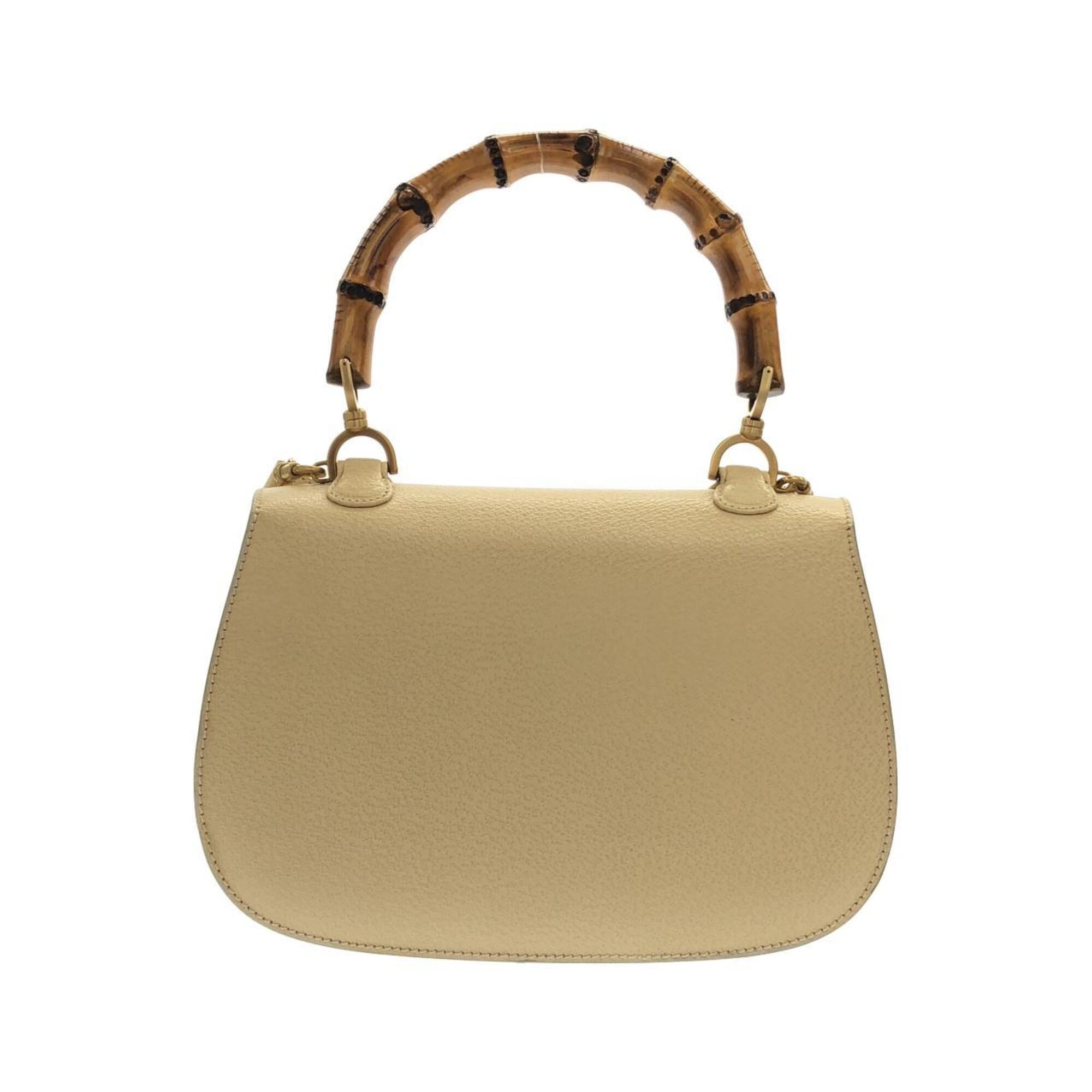 Gucci Ivory Leather Handbag (Pre-Owned)