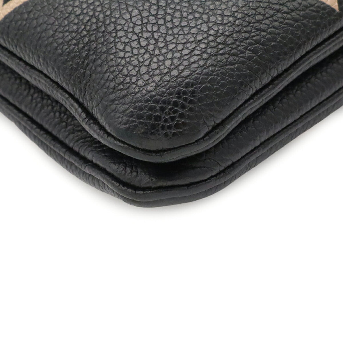 Louis Vuitton Beige Black Monogram Empreinte Leather Clutch Bag Pochette Pouch Shoulder Bag (Pre-Owned)