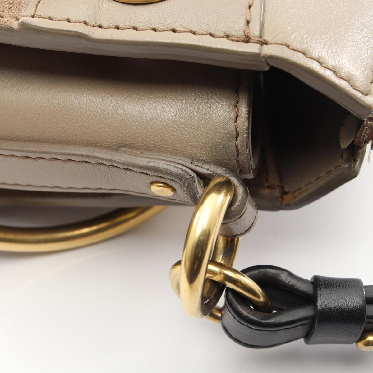 Chloé Beige Leather Suede Handbag Shoulder Bag (Pre-Owned)