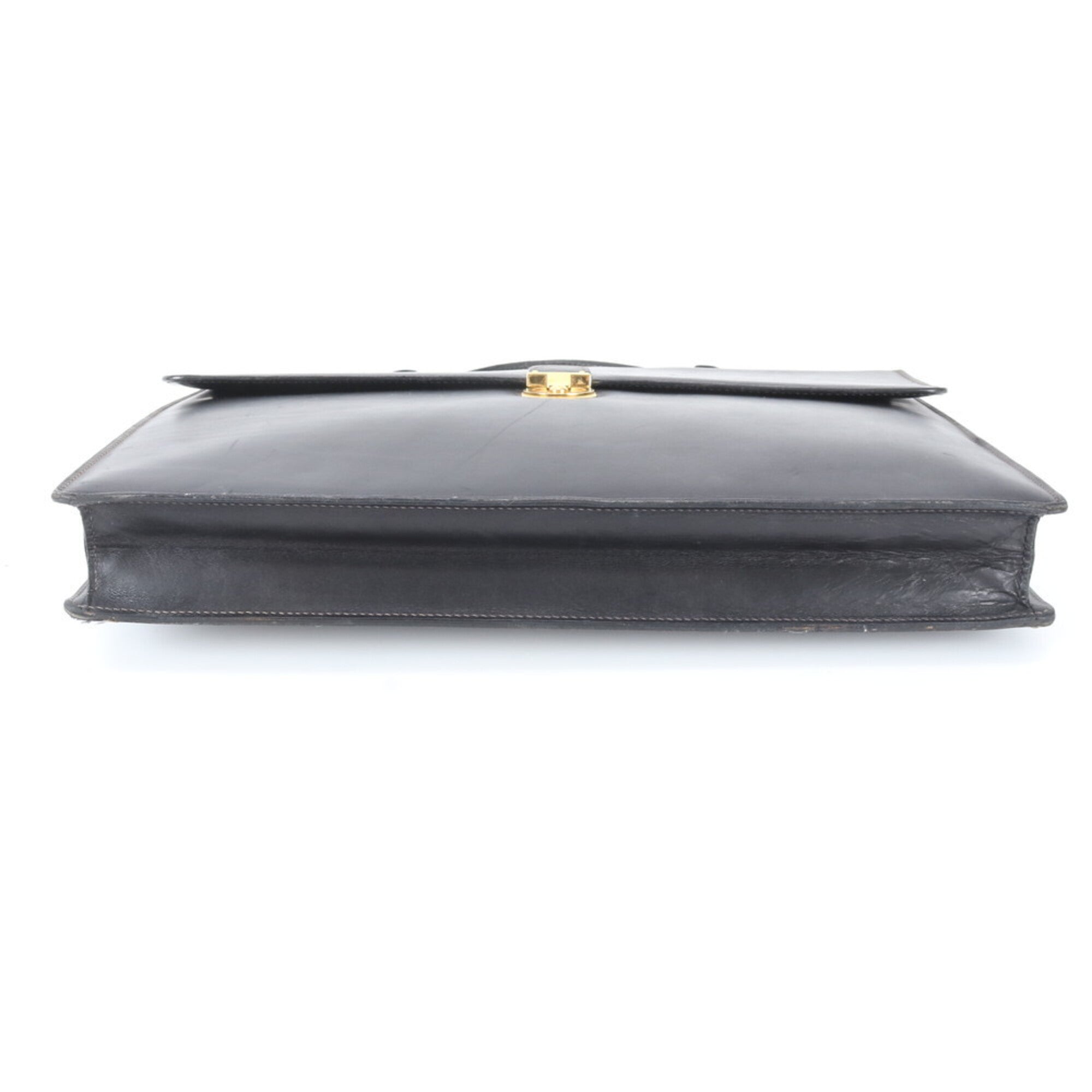Salvatore Ferragamo Black Leather Briefcase (Pre-Owned)