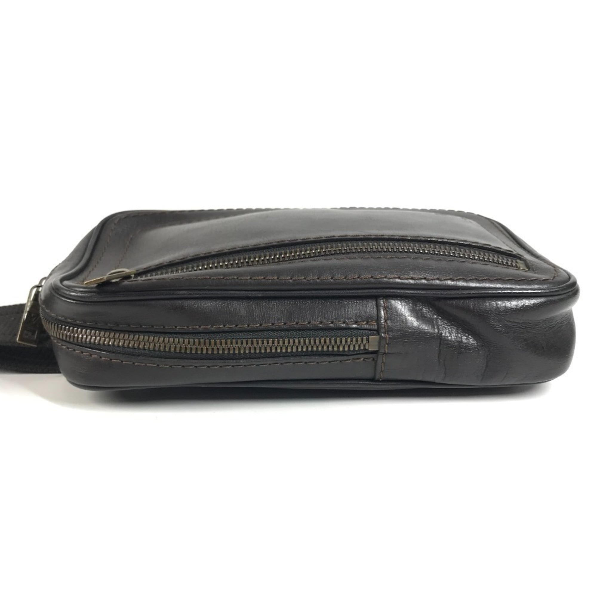 Louis Vuitton Brown Utah Leather Pouch Sling Bag (Pre-Owned)