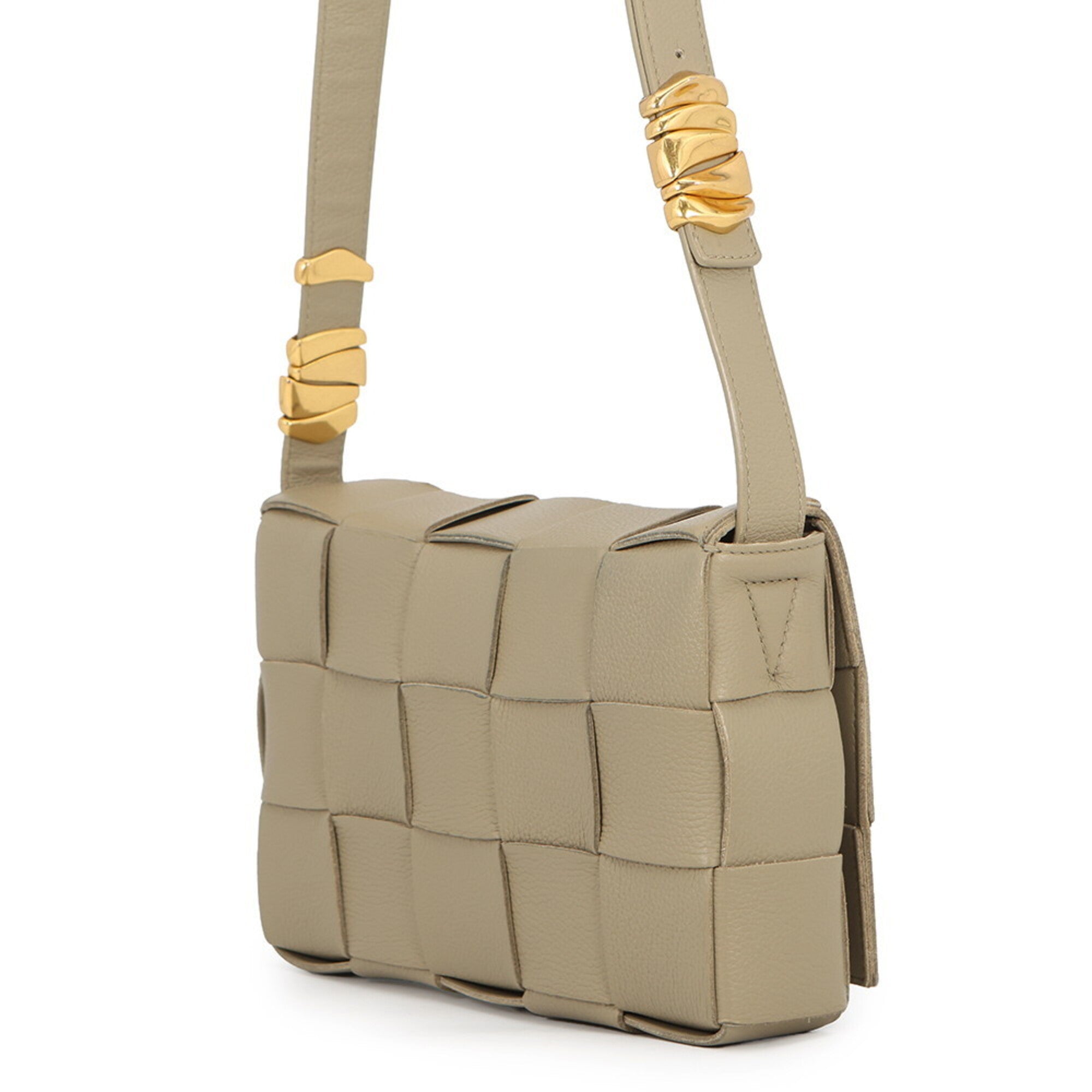 Bottega Veneta Beige Intrecciato Handbag Shoulder Bag (Pre-Owned)