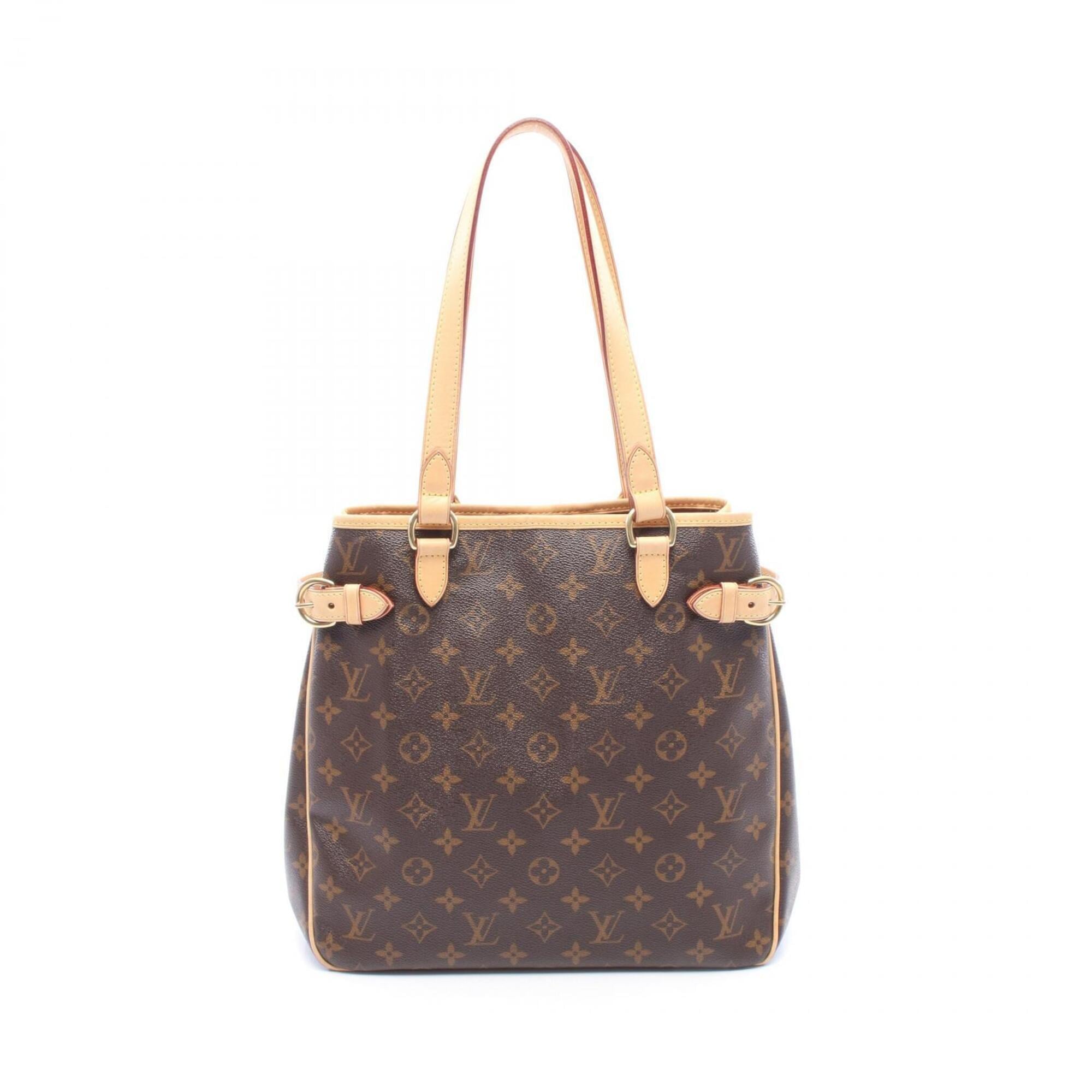 Louis Vuitton Monogram Brown Coated Canvas Leather Tote Bag (Pre-Owned)