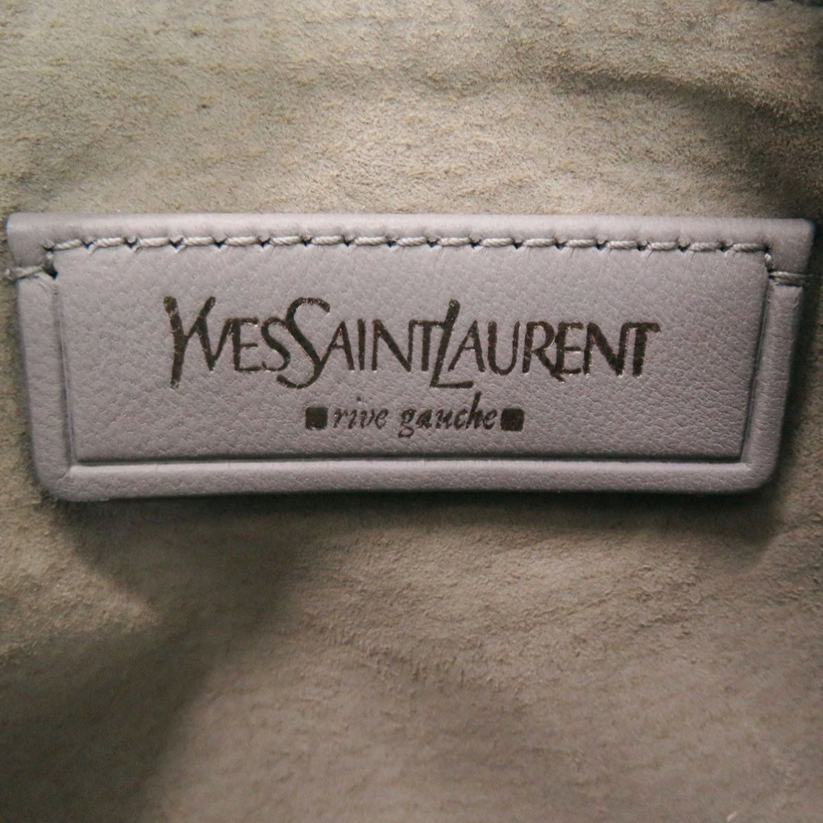Yves Saint Laurent Gray Leather Pouch Shoulder Bag (Pre-Owned)