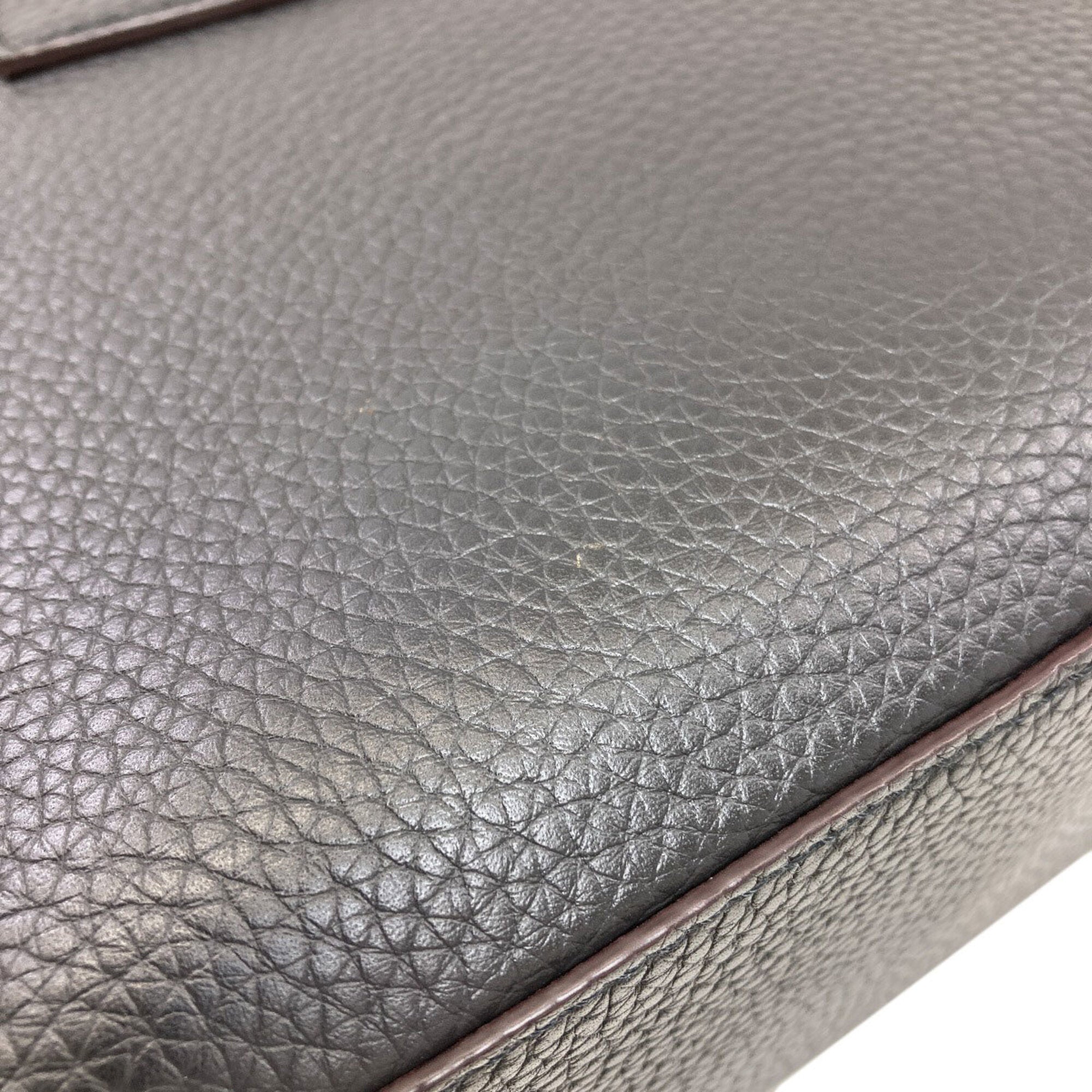 Louis Vuitton Black Leather Handbag (Pre-Owned)