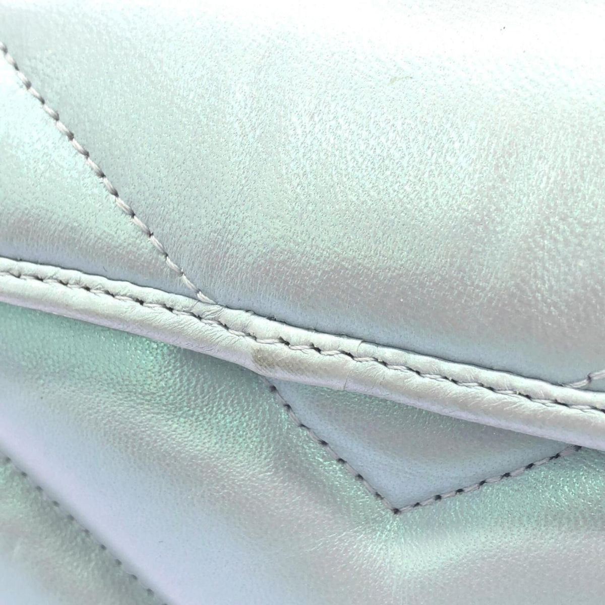 Gucci Blue Light Blue Quilting Leather Shoulder Bag (Pre-Owned)