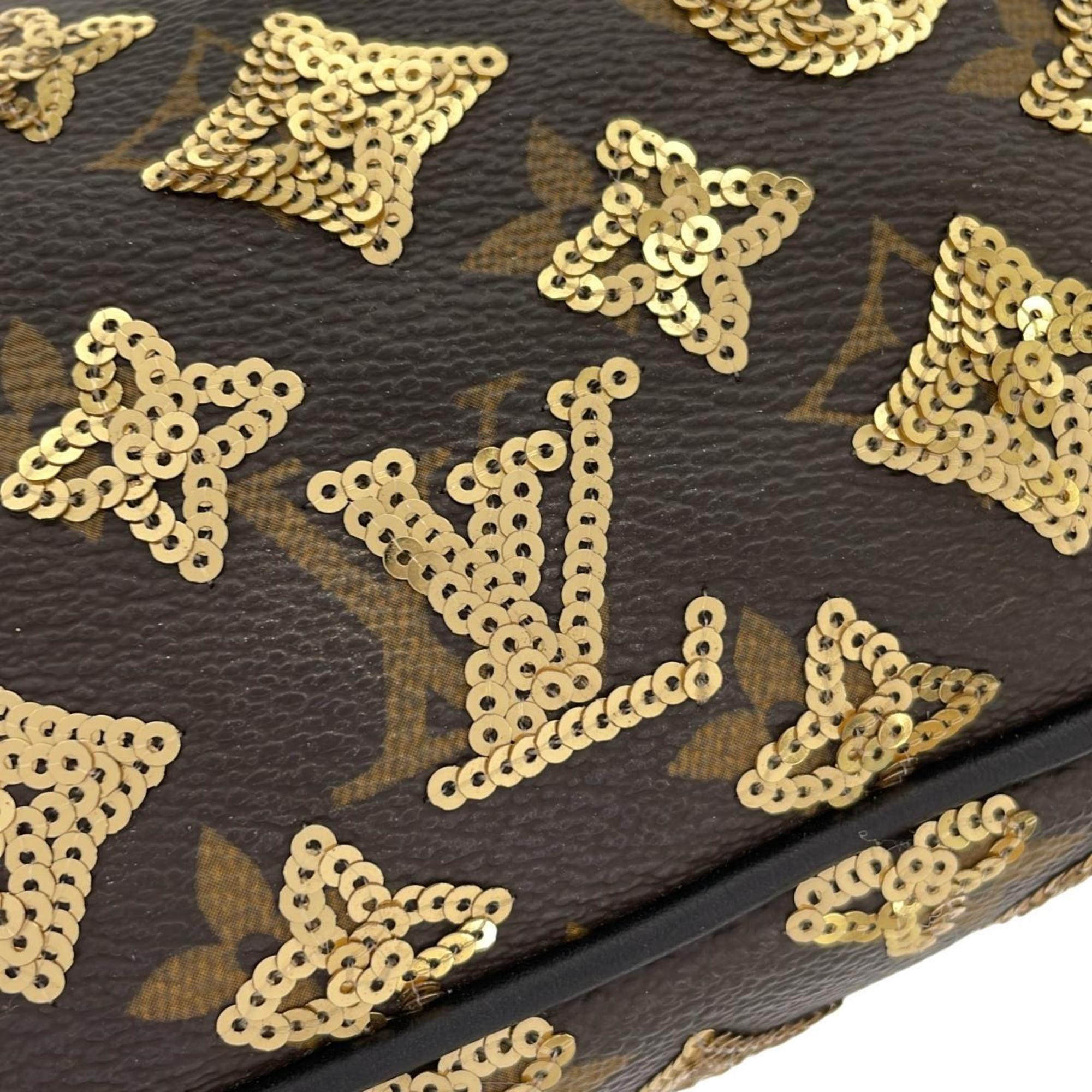 Louis Vuitton Gold Coated Canvas Spangles Pochette Pouch (Pre-Owned)