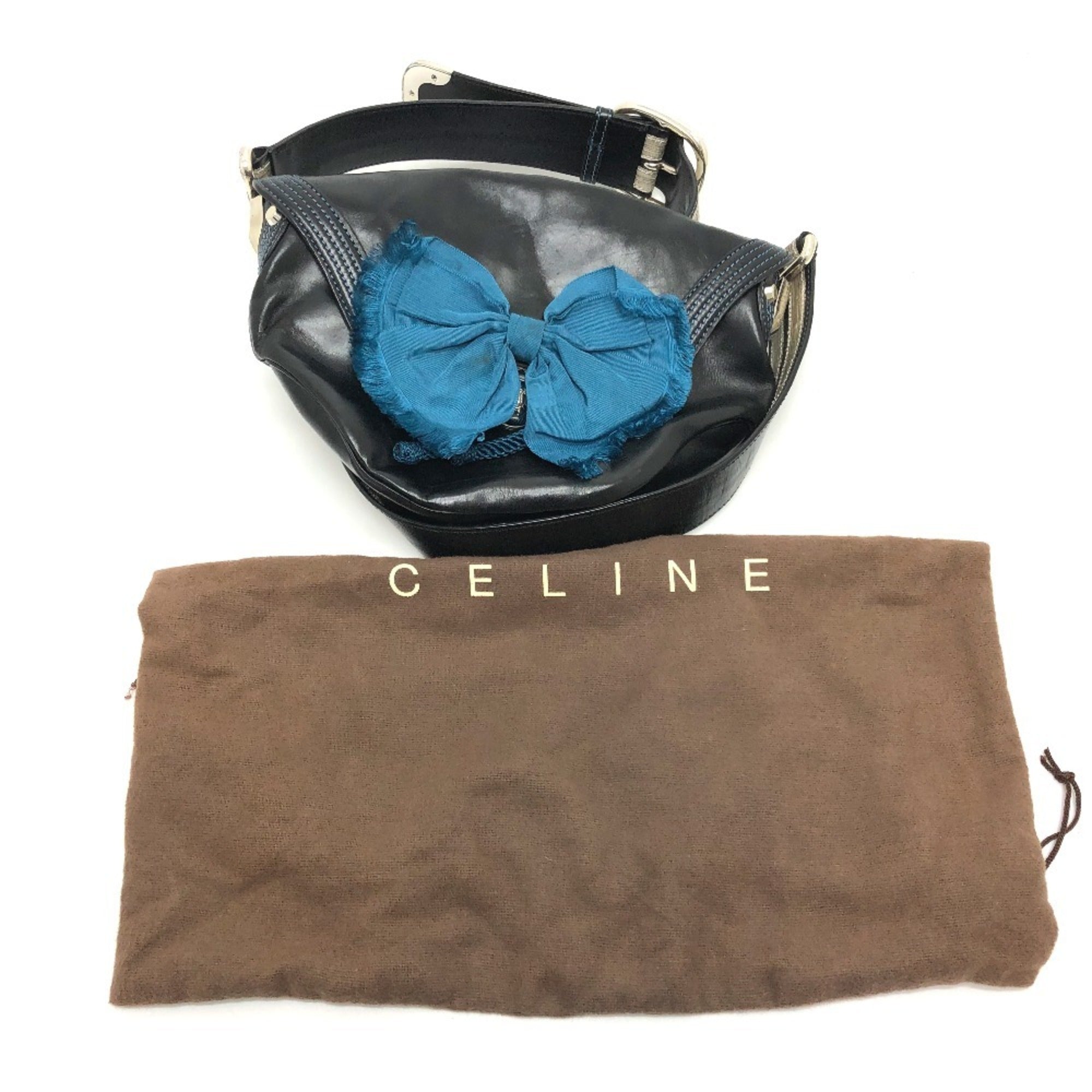 Celine Black Leather Shoulder Bag (Pre-Owned)