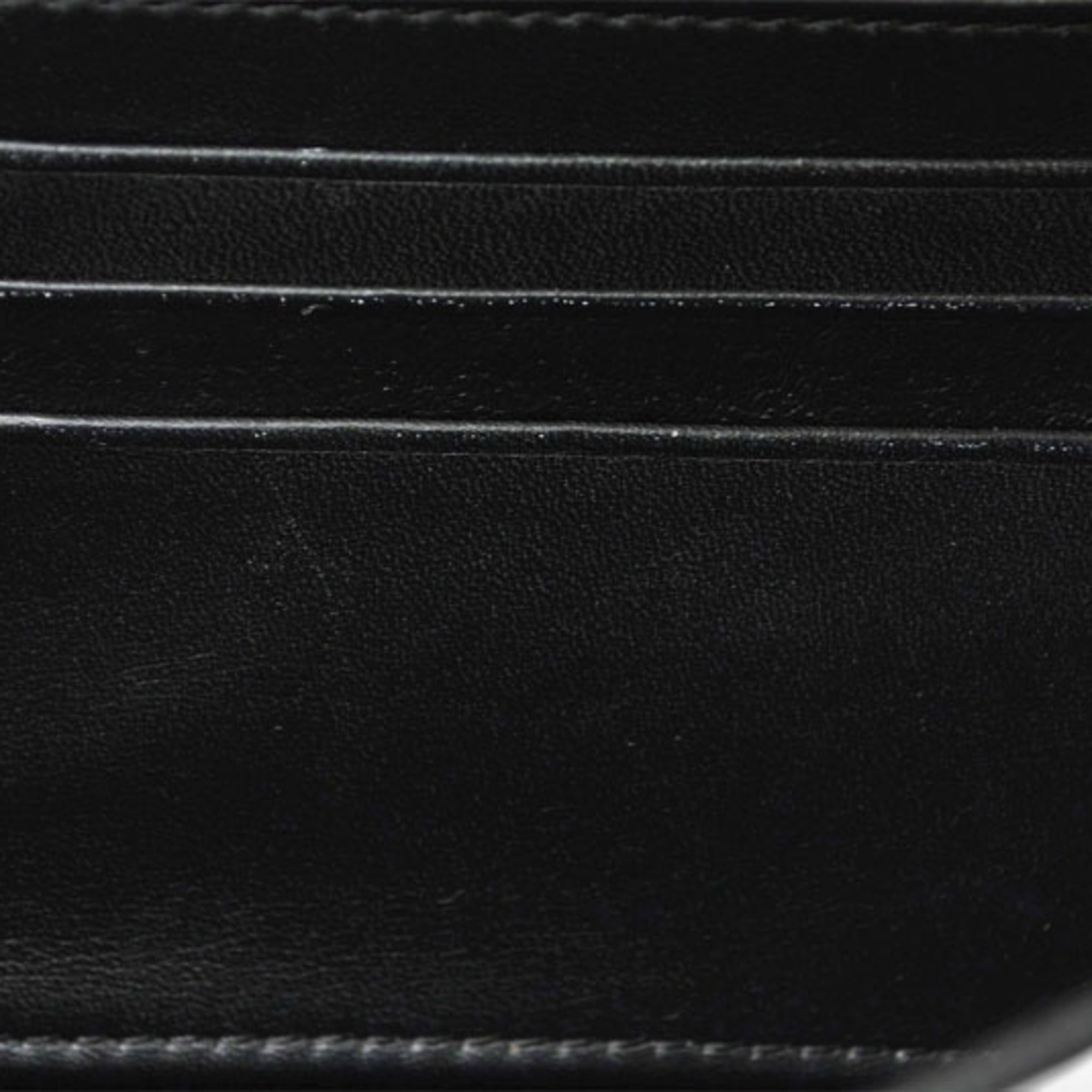 Jimmy Choo Black Leather Rhinestone Chain/Shoulder Wallet (Pre-Owned)