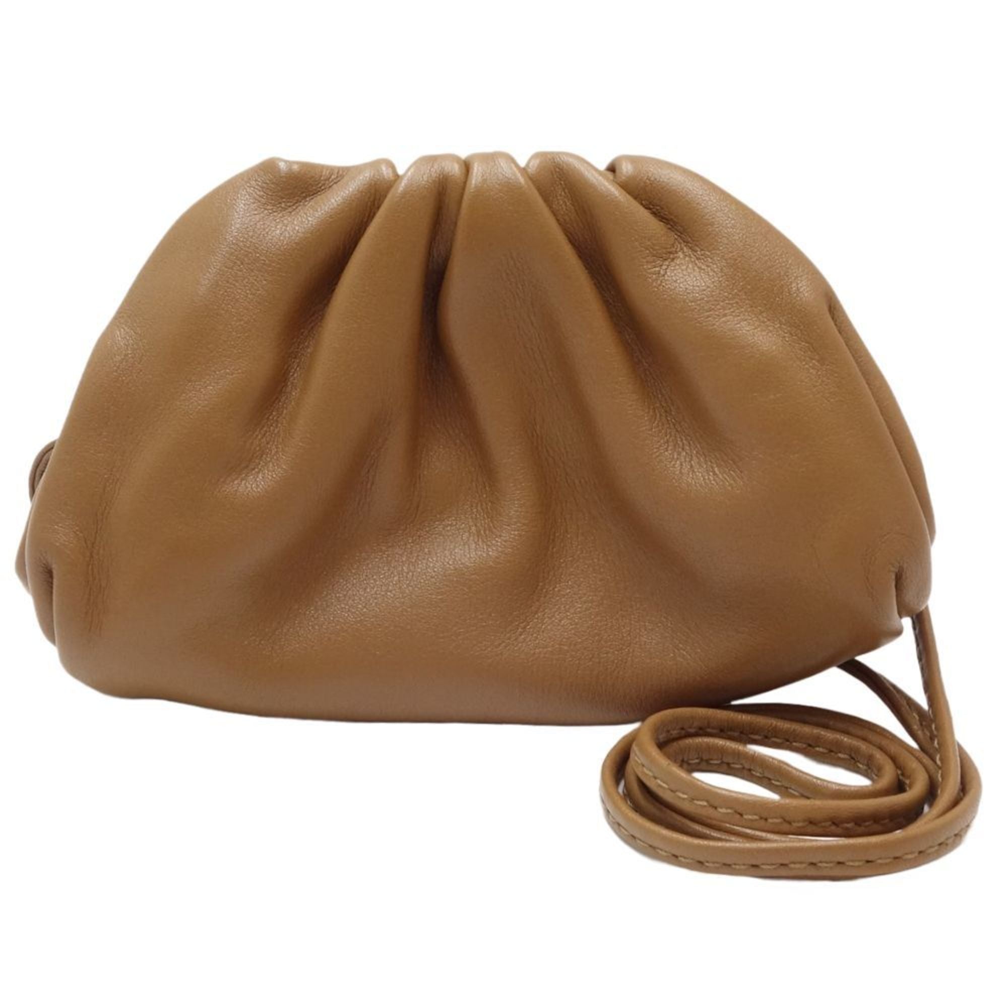 Bottega Veneta Brown Leather Pochette Pouch (Pre-Owned)