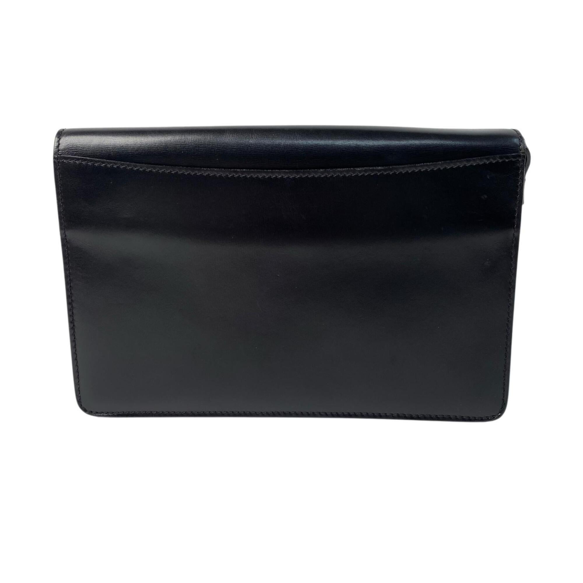 Celine Black Leather Clutch Bag (Pre-Owned)