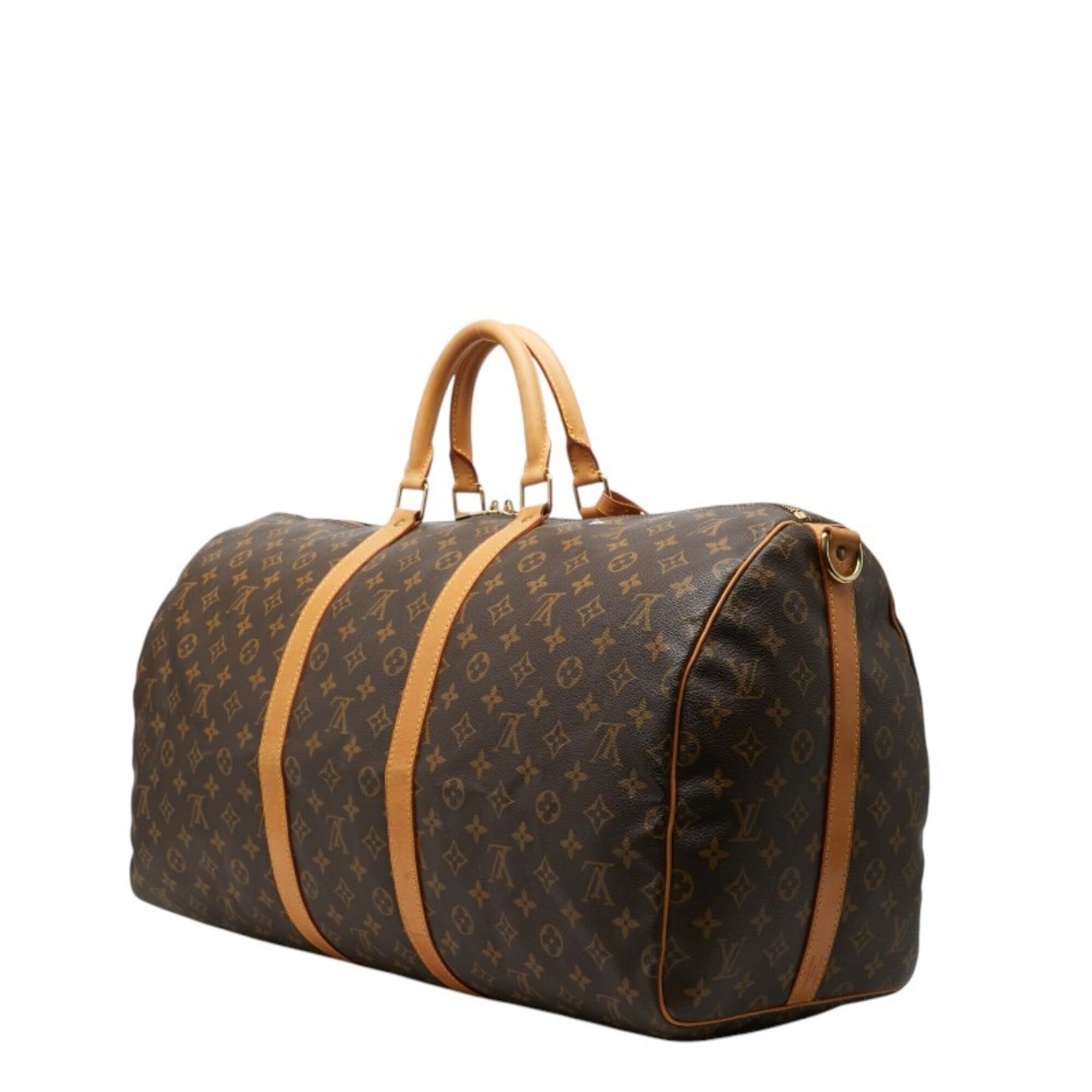 Louis Vuitton Brown Pvc Leather Boston Bag Shoulder Bag (Pre-Owned)