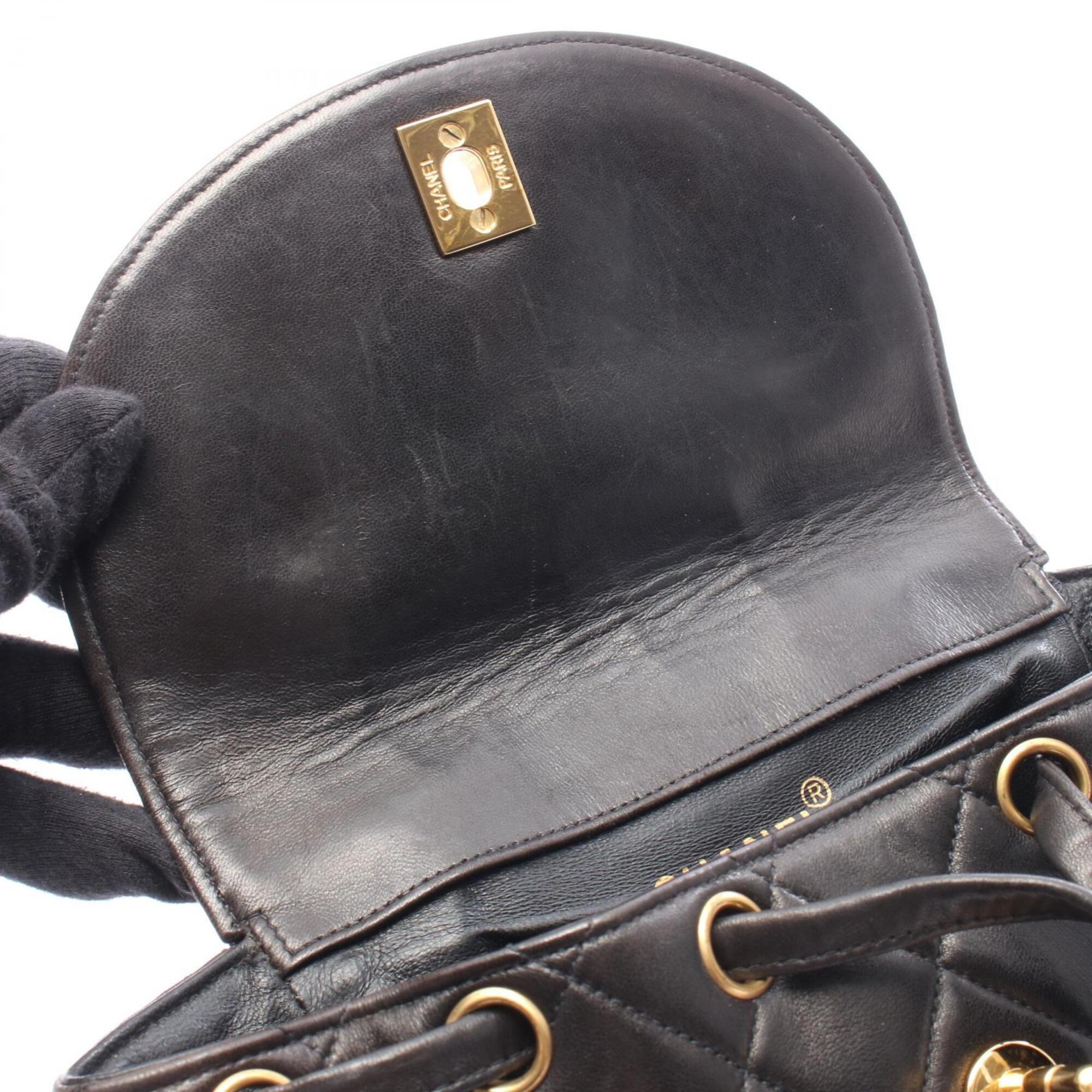 Chanel Black Leather Backpack (Pre-Owned)