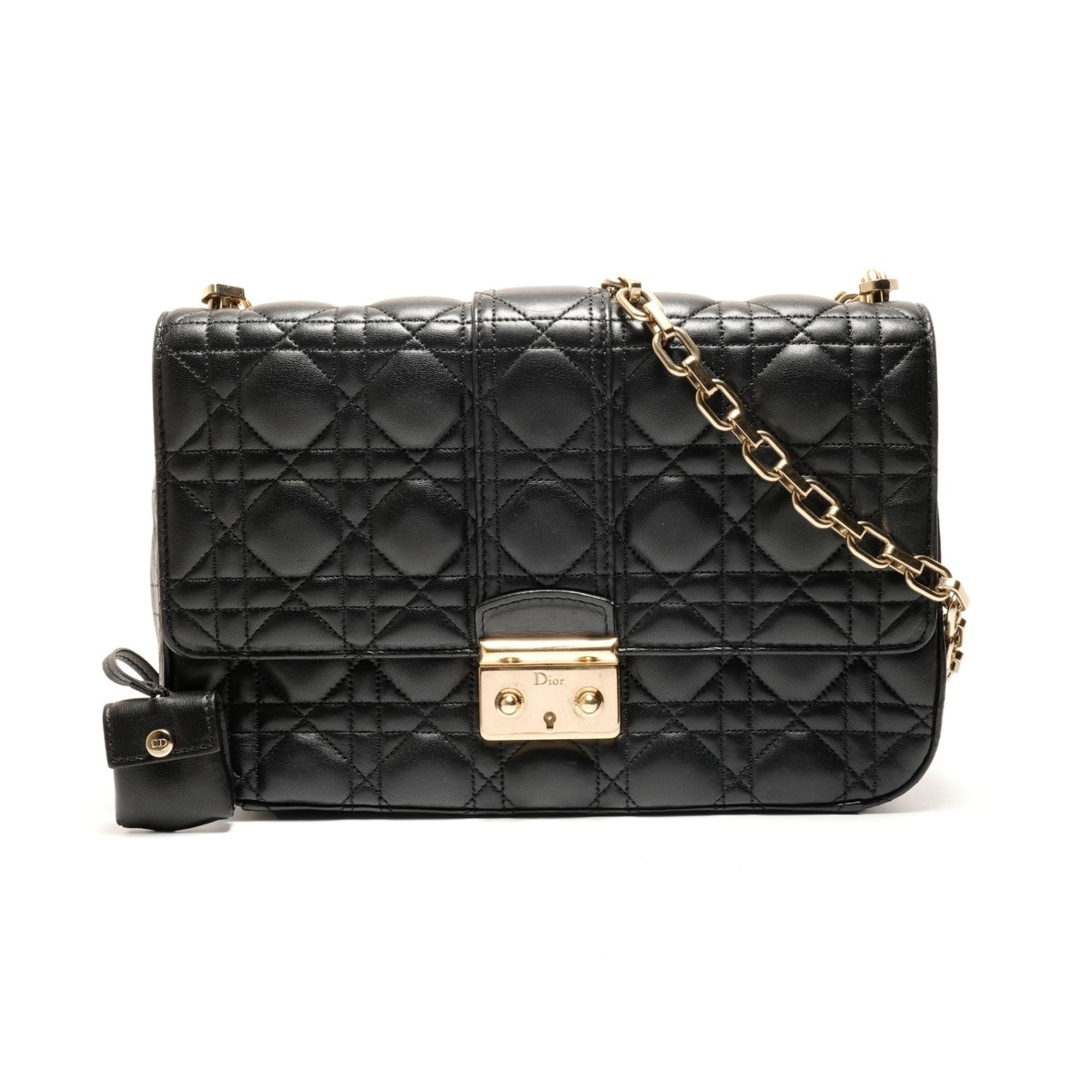 Christian Dior Black Leather Shoulder Bag (Pre-Owned)