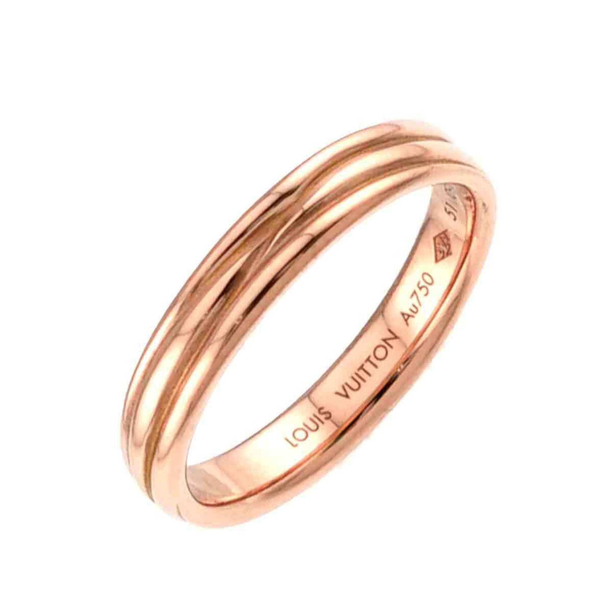 Louis Vuitton Pink Gold (18K) Band Ring (Pre-Owned)
