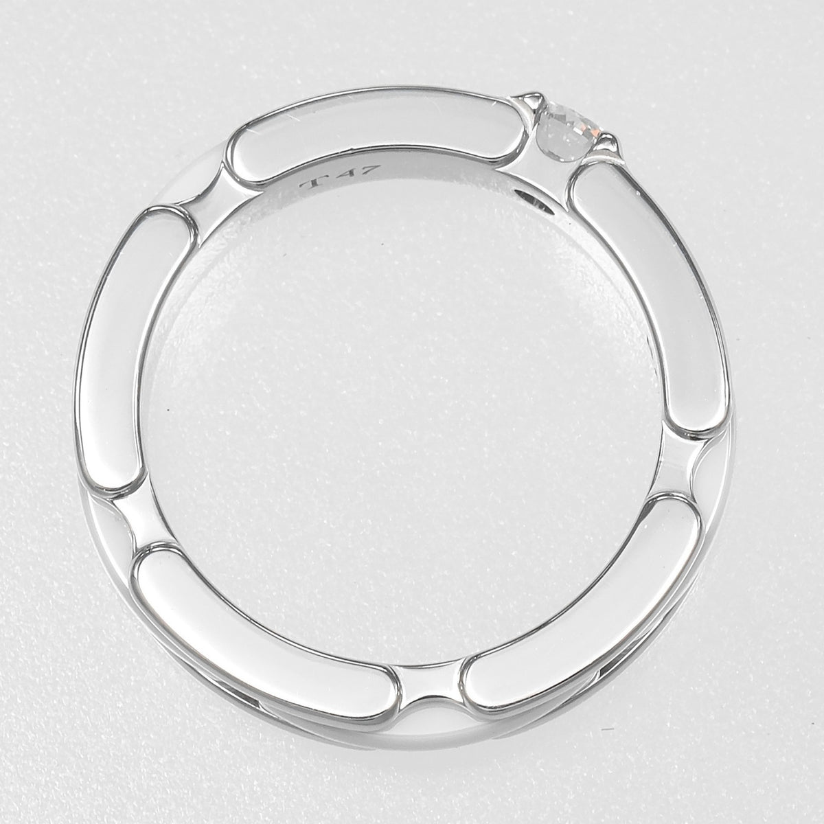 Chanel White Gold (18K) Ceramic Band Ring (Pre-Owned)
