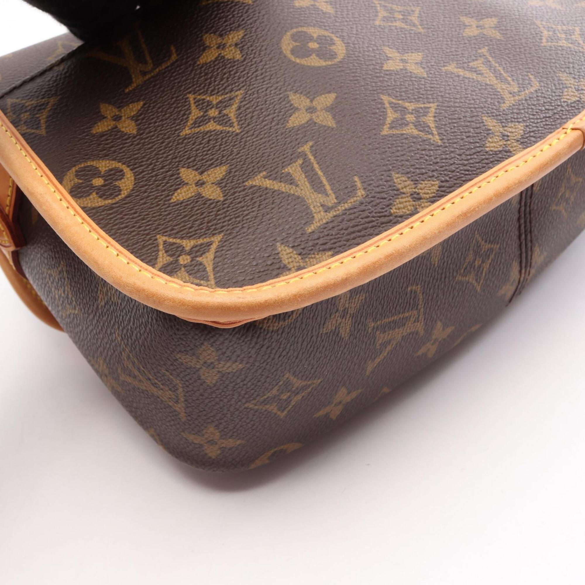 Louis Vuitton Brown Pvc Coated Canvas Leather Handbag Shoulder Bag (Pre-Owned)