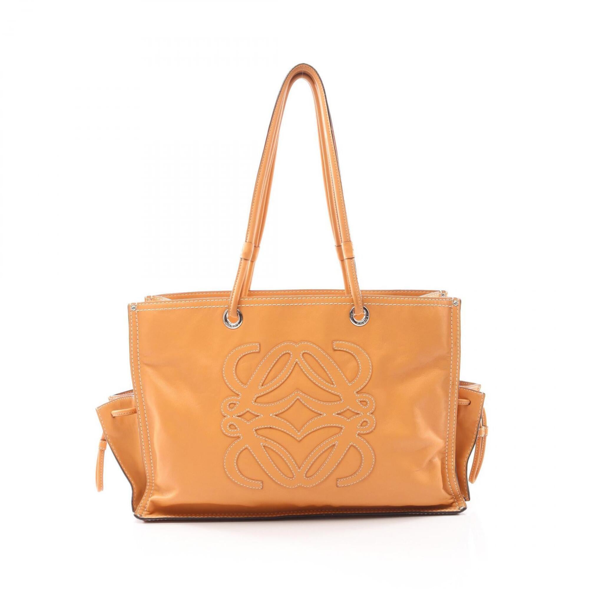Loewe Brown Leather Handbag Tote Bag (Pre-Owned)