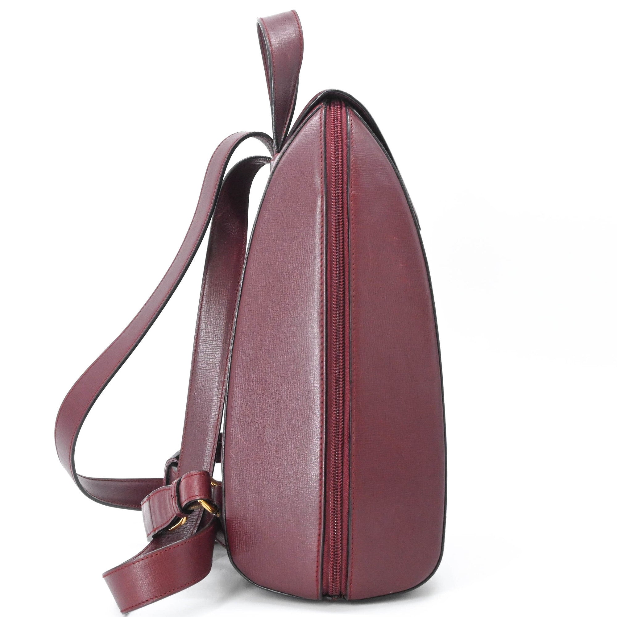 Cartier Bordeaux Leather Backpack (Pre-Owned)