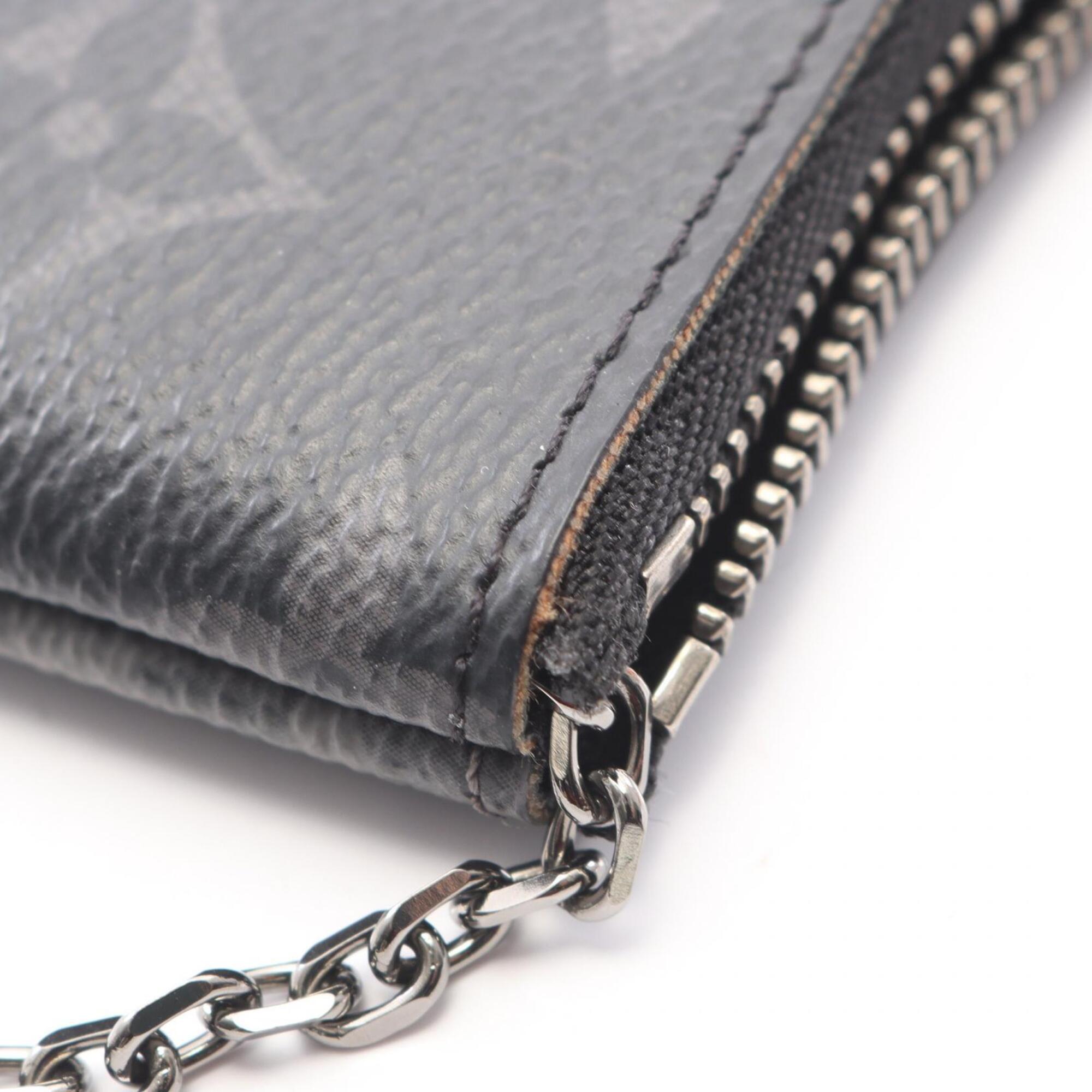Louis Vuitton Black Gray Pvc Coin Purse/Coin Case (Pre-Owned)