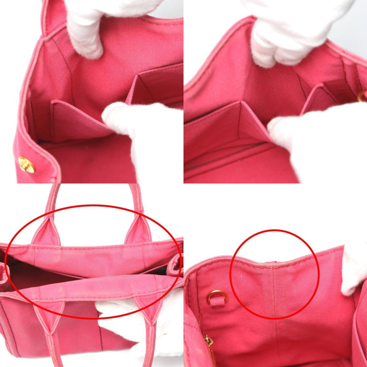 Prada Pink Canvas Tote Bag (Pre-Owned)