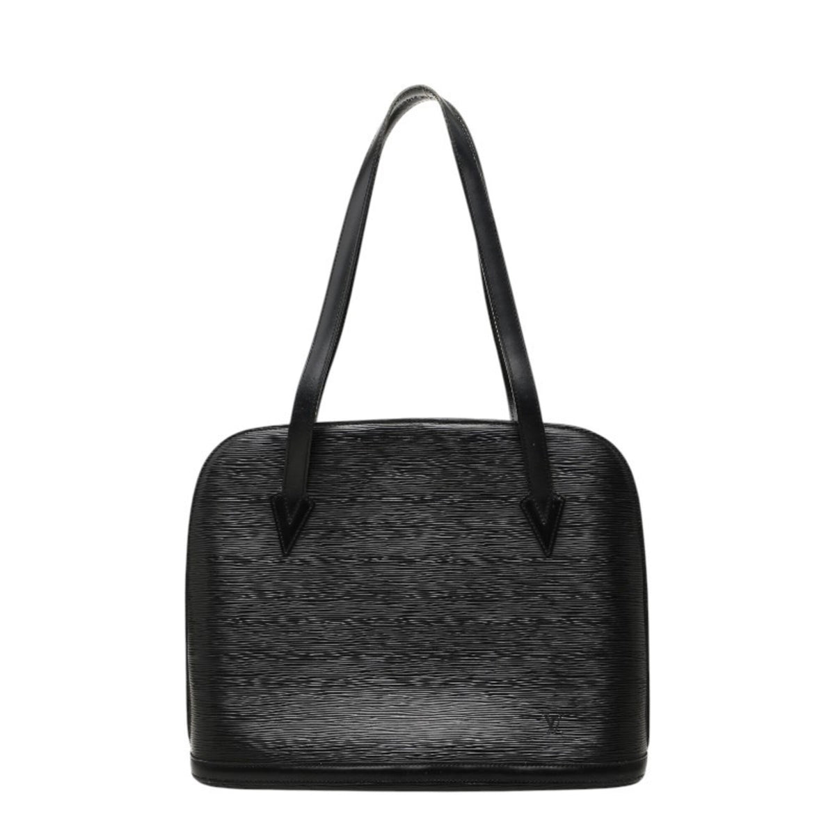 Louis Vuitton Black Noir Leather Shoulder Bag Tote Bag (Pre-Owned)