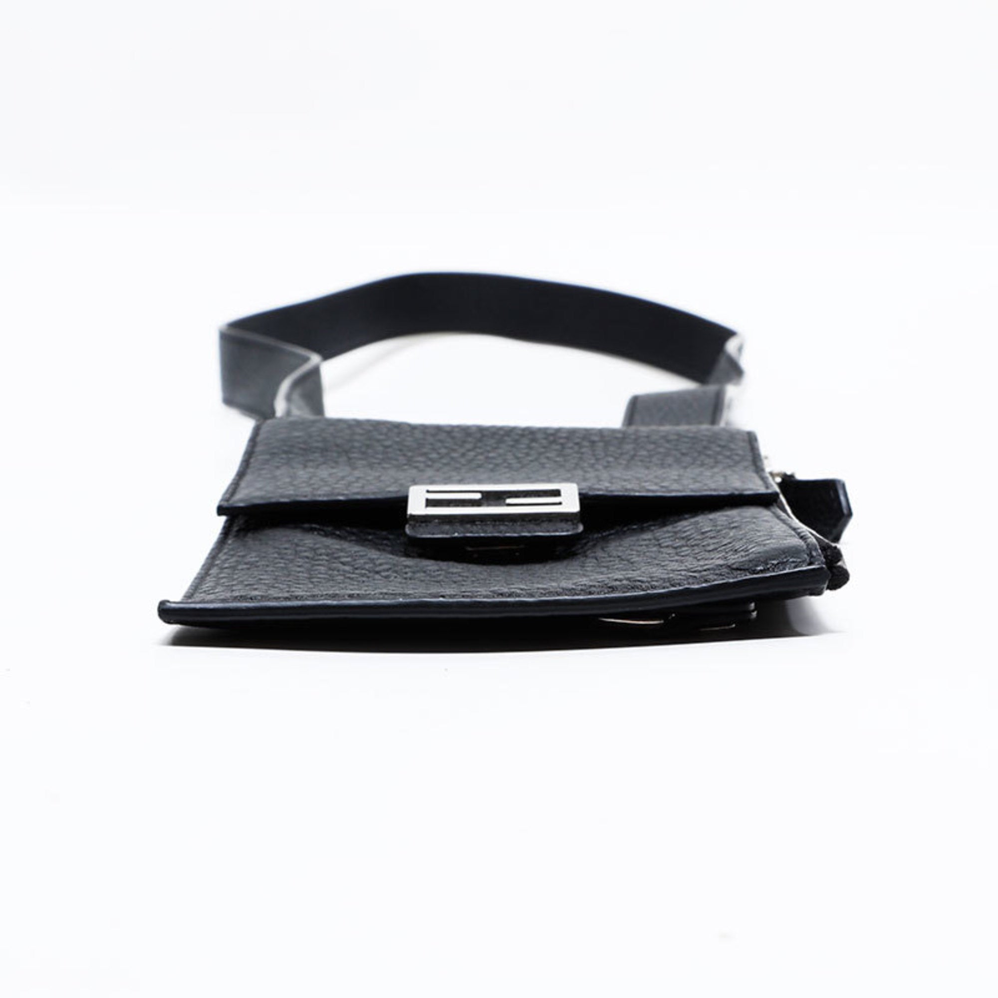 Fendi Black Leather Shoulder Bag (Pre-Owned)