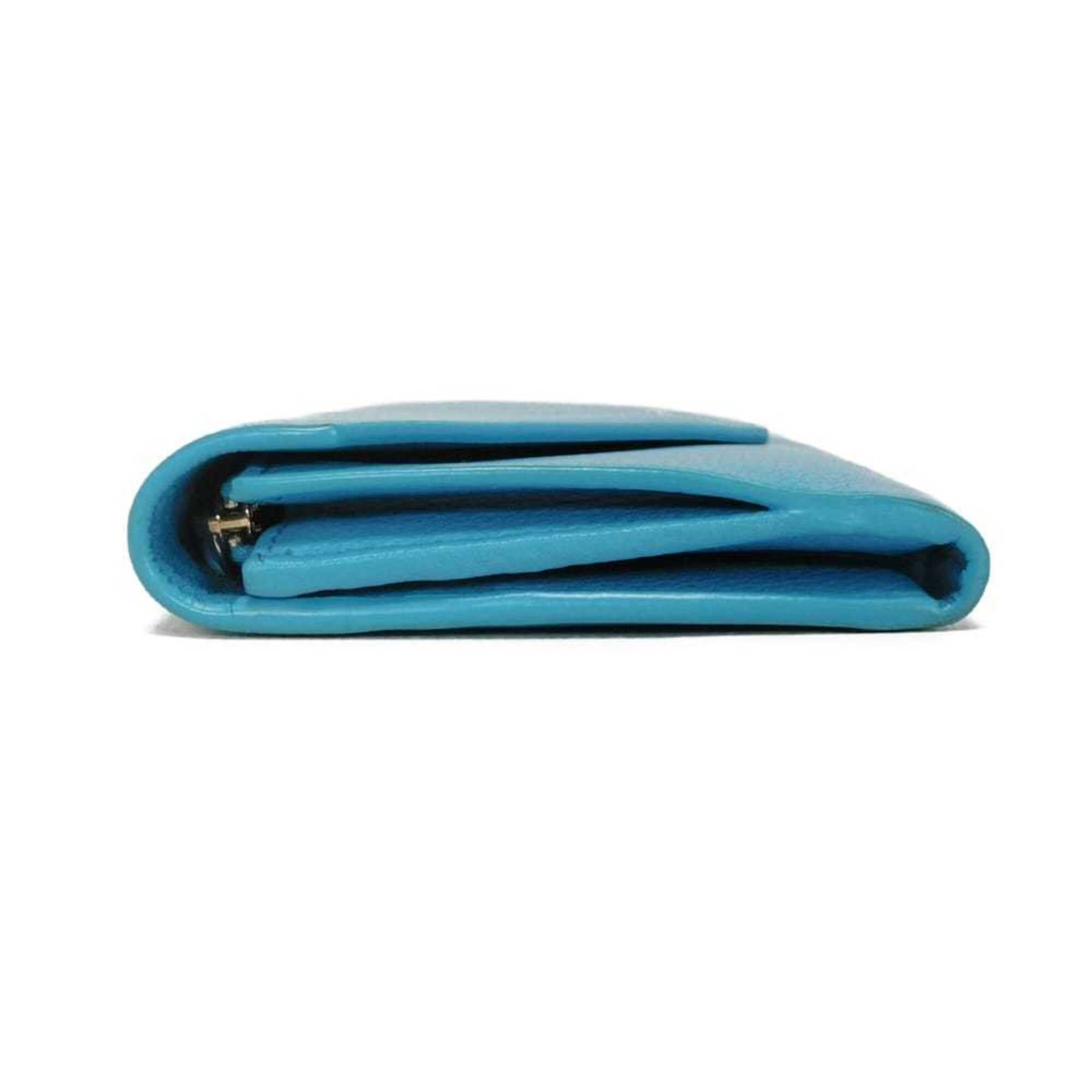 Balenciaga Blue Leather Long Wallet (Bi-Fold) (Pre-Owned)