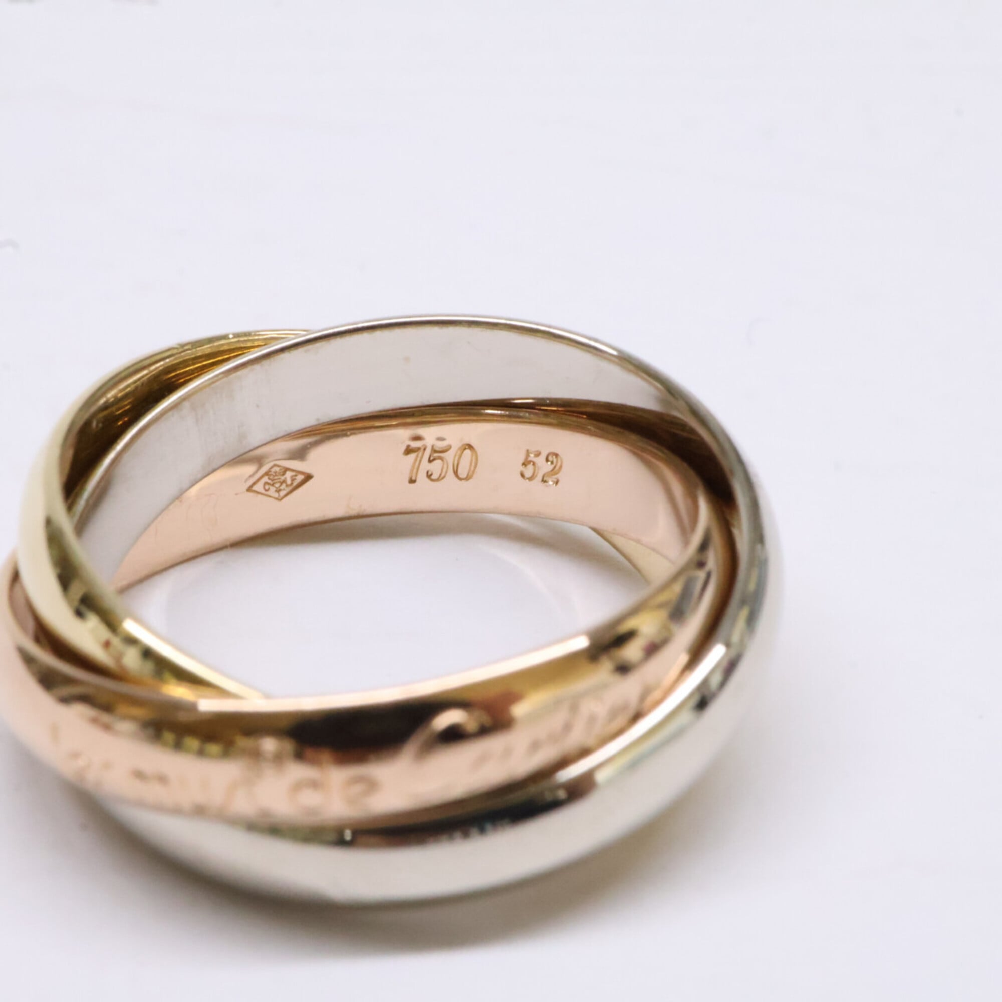 Cartier Pink Gold White Gold Yellow Gold Yellow Gold (18K) Pink Gold (18K) White Gold (18K) Band Ring (Pre-Owned)