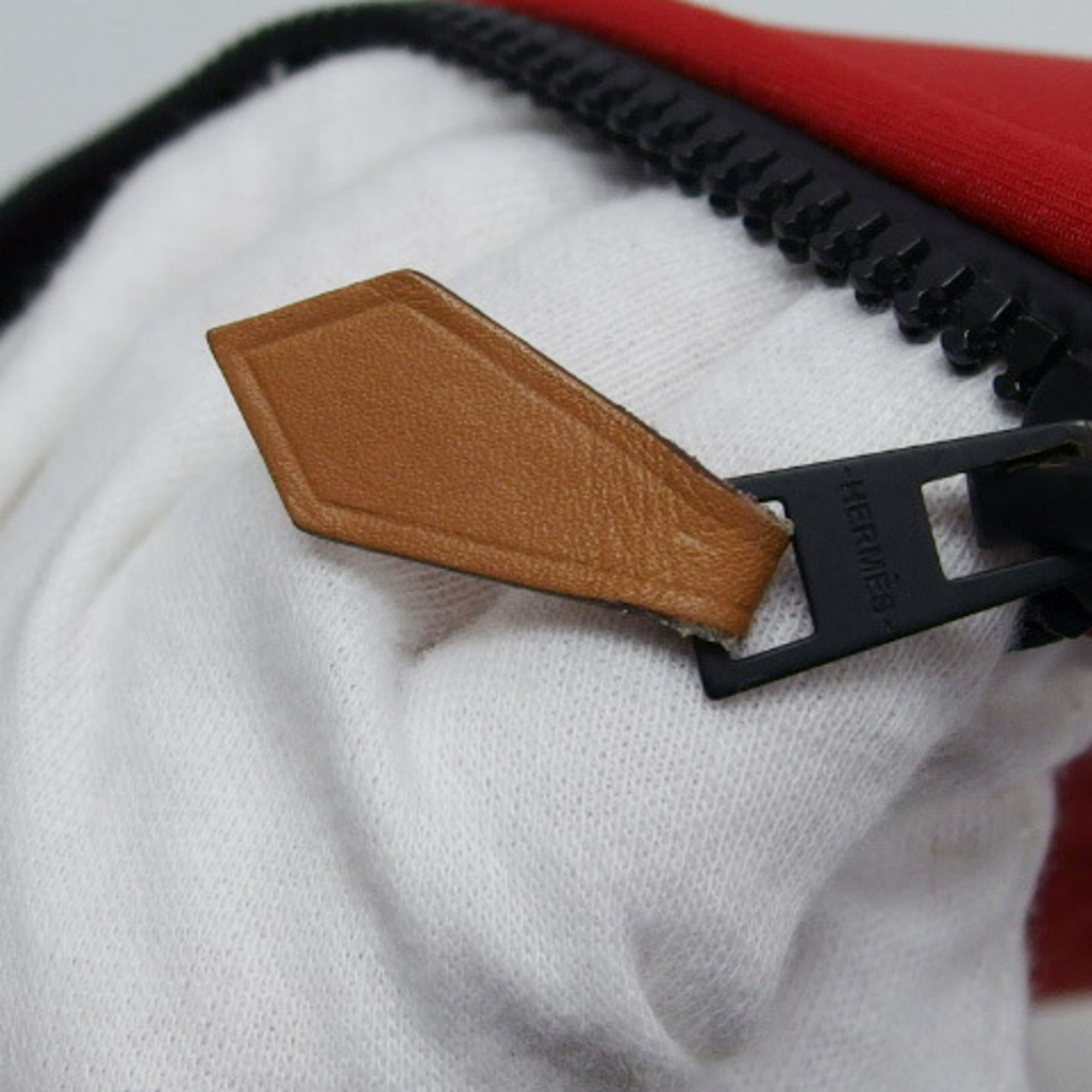 Hermes Red Color Polyamide 80% Pouch (Pre-Owned)