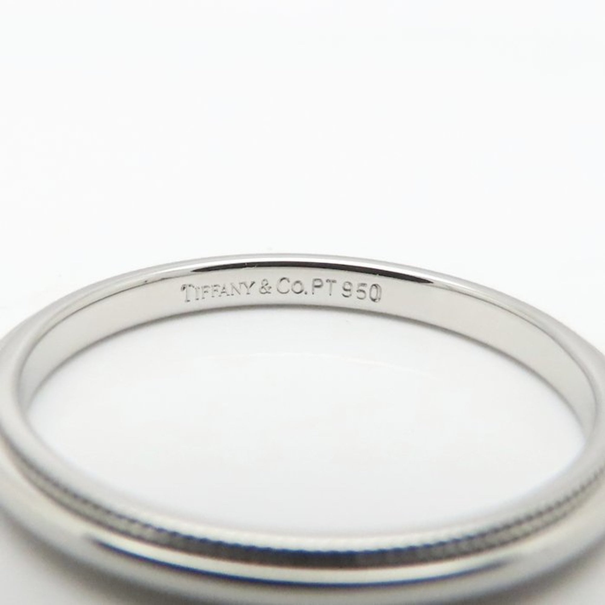 Tiffany Platinum Platinum 950 Band Ring (Pre-Owned)
