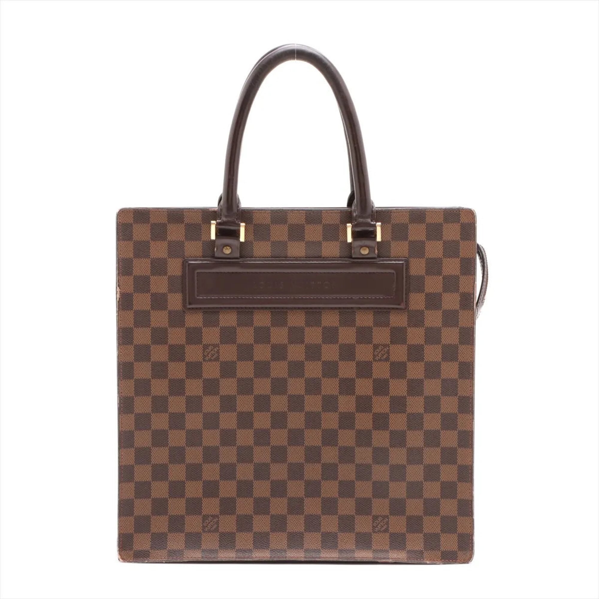 Louis Vuitton Damier Ebene Leather Coated Canvas Handbag Tote Bag (Pre-Owned)