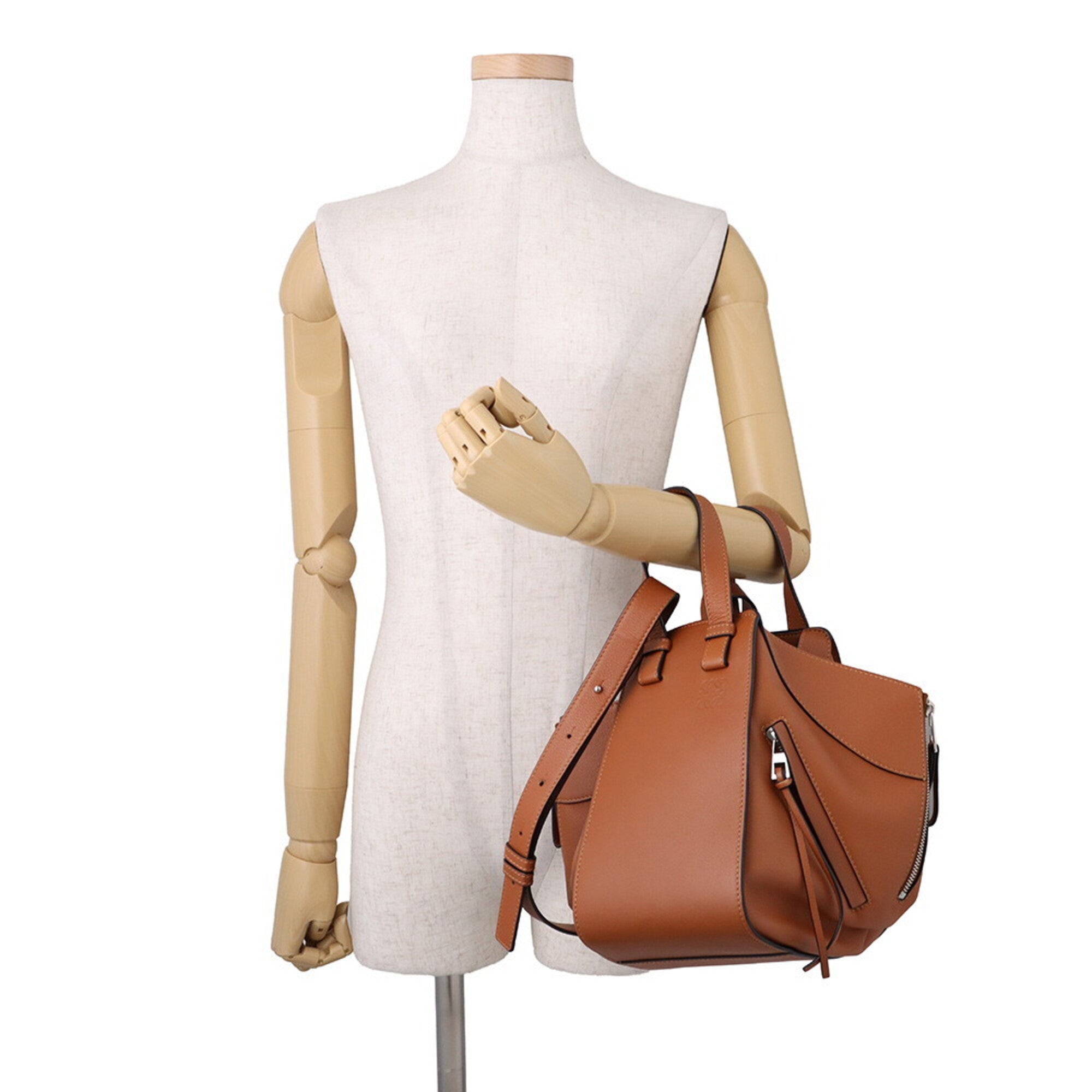 Loewe Hammock Brown Leather Handbag Shoulder Bag (Pre-Owned)
