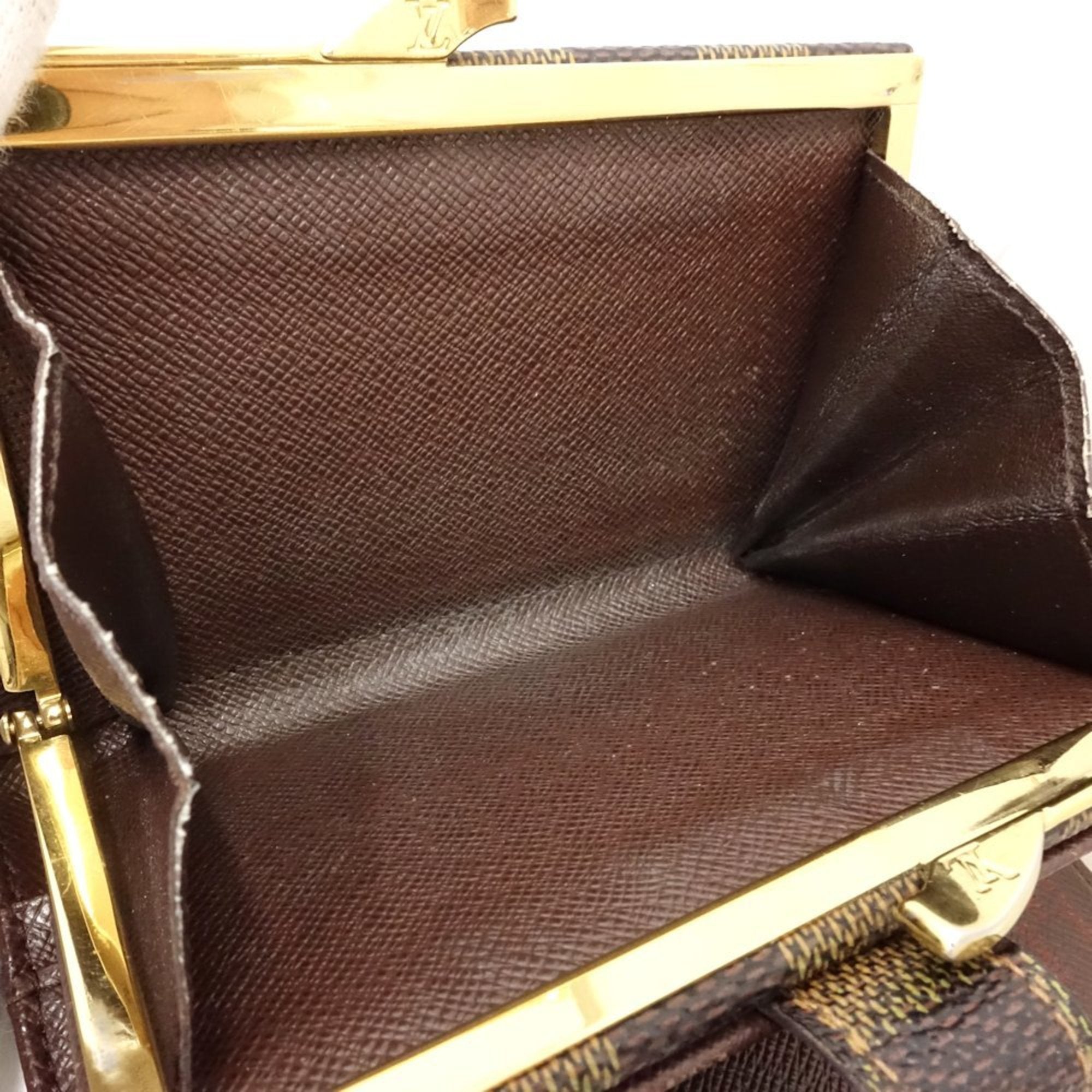 Louis Vuitton Damier Damier Canvas Ebene Damier Canvas Wallet (Bi-Fold) (Pre-Owned)