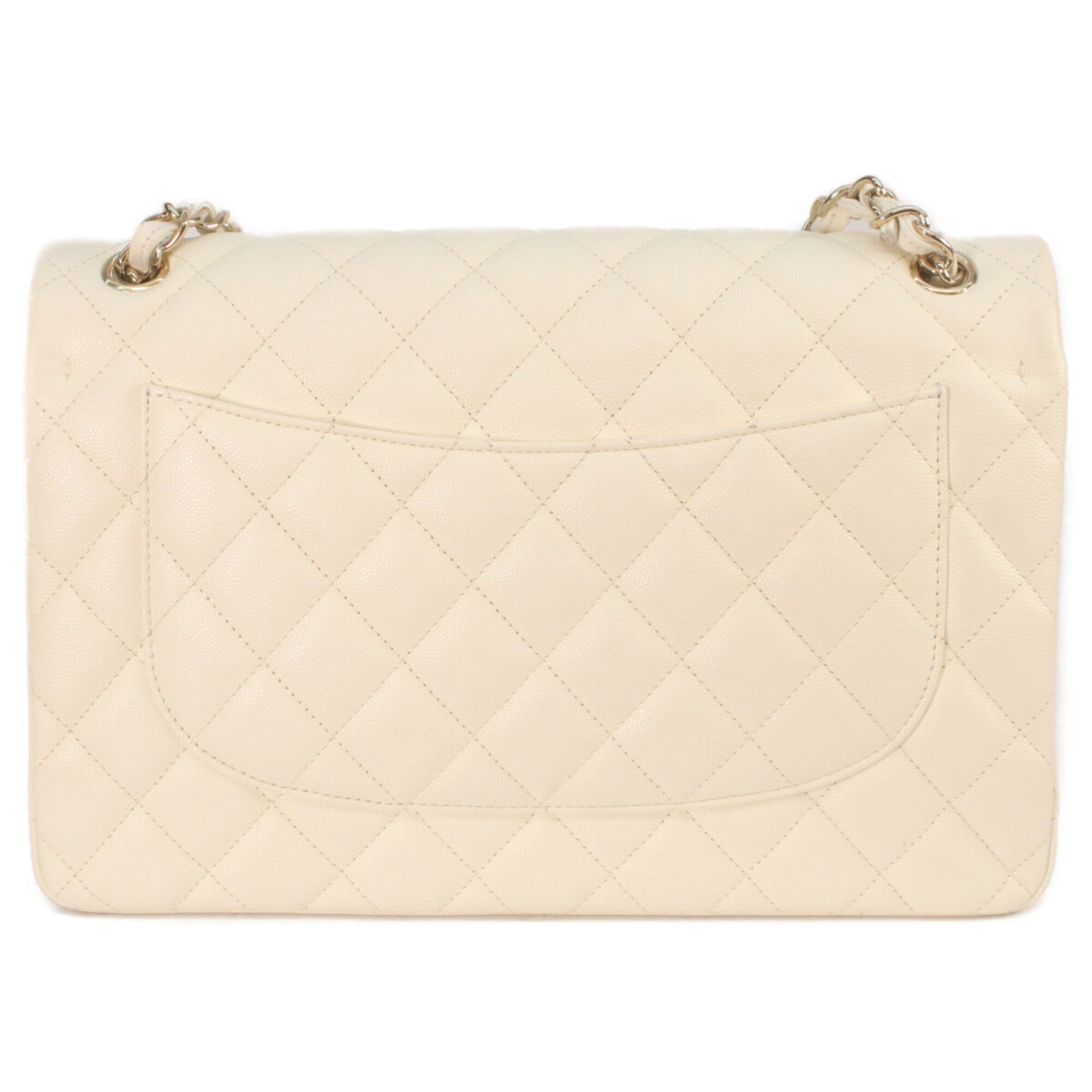Chanel Ivory Grained Calfskin Shoulder Bag (Pre-Owned)