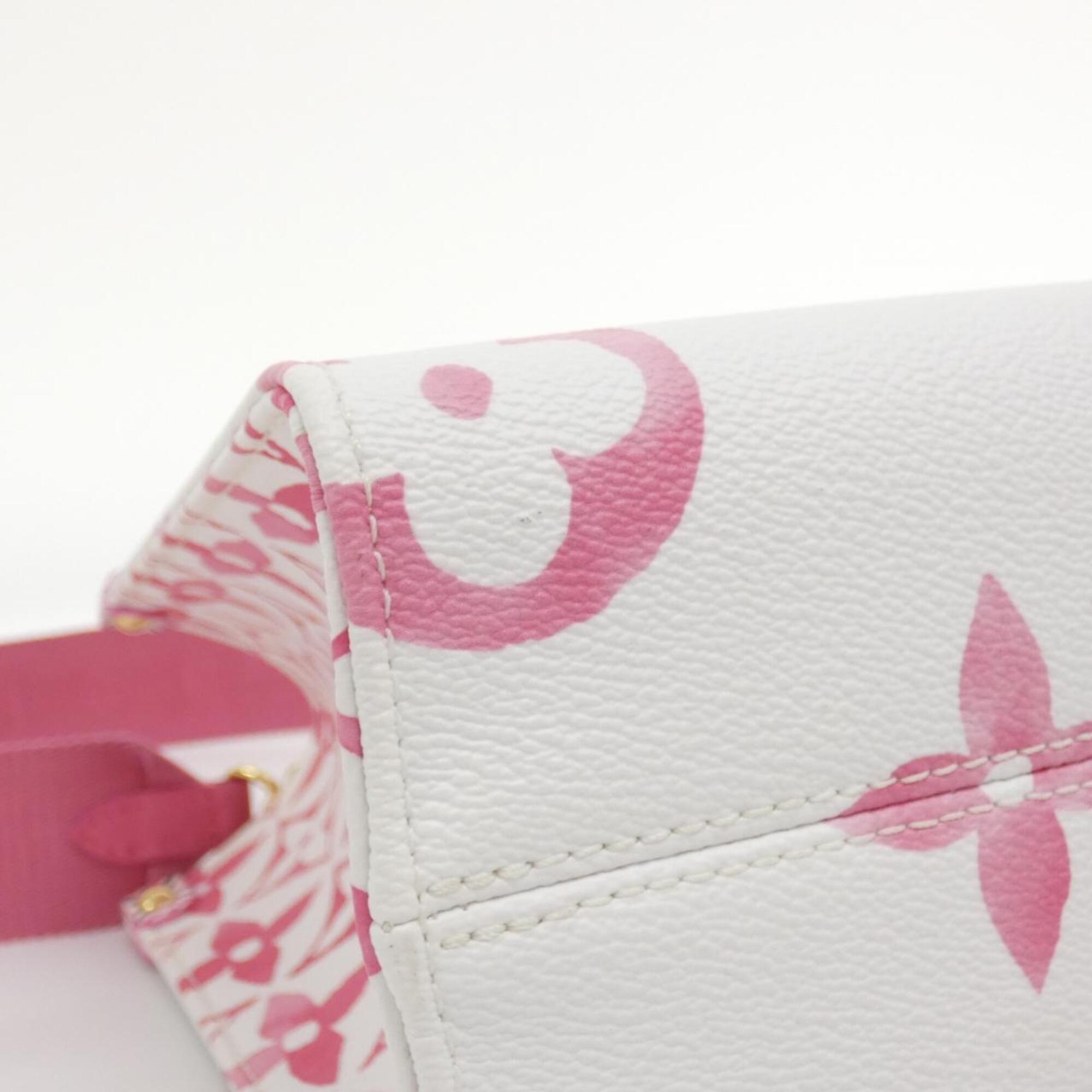 Louis Vuitton Pink Organic Cotton Handbag (Pre-Owned)