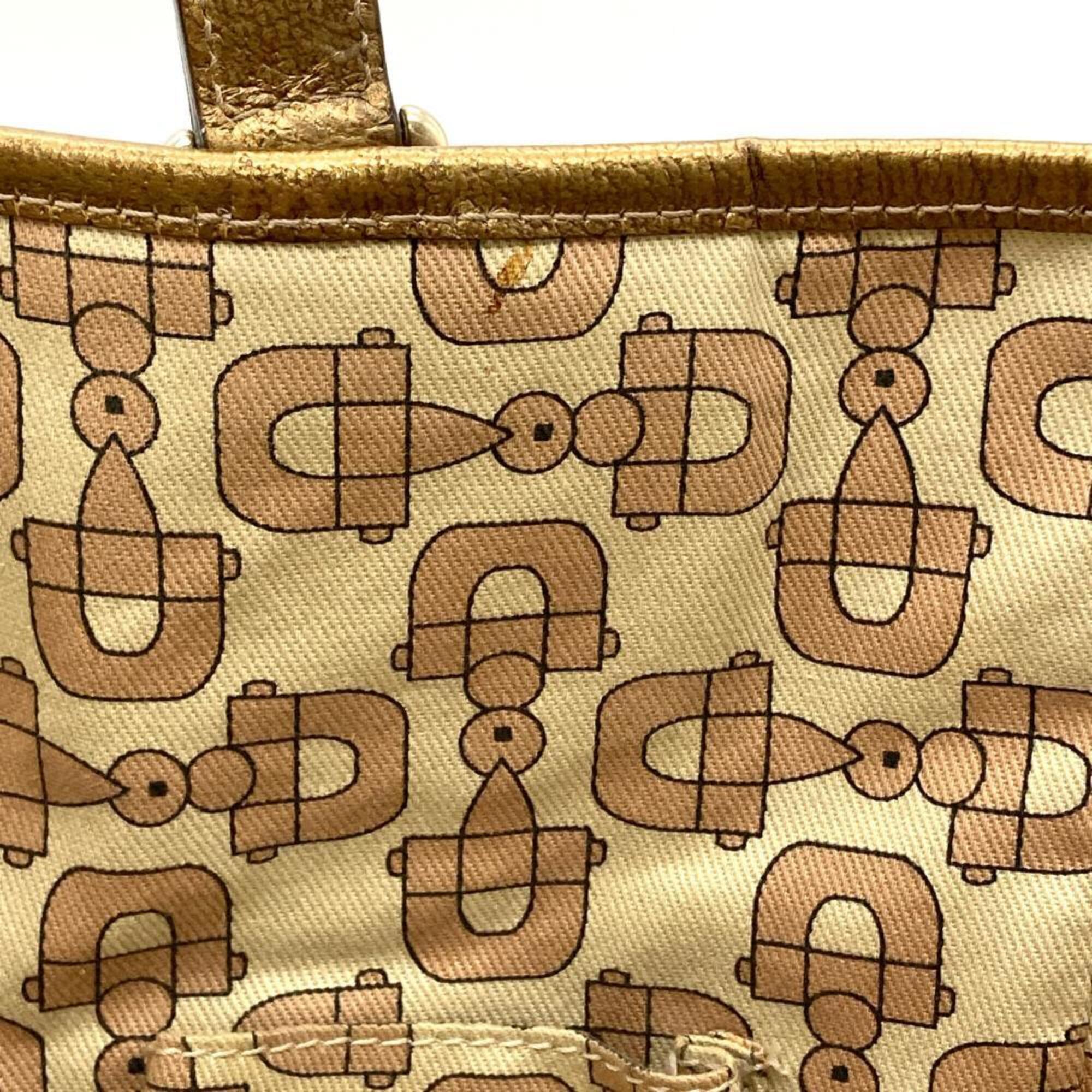 Gucci Beige Gg Canvas Tote Bag (Pre-Owned)