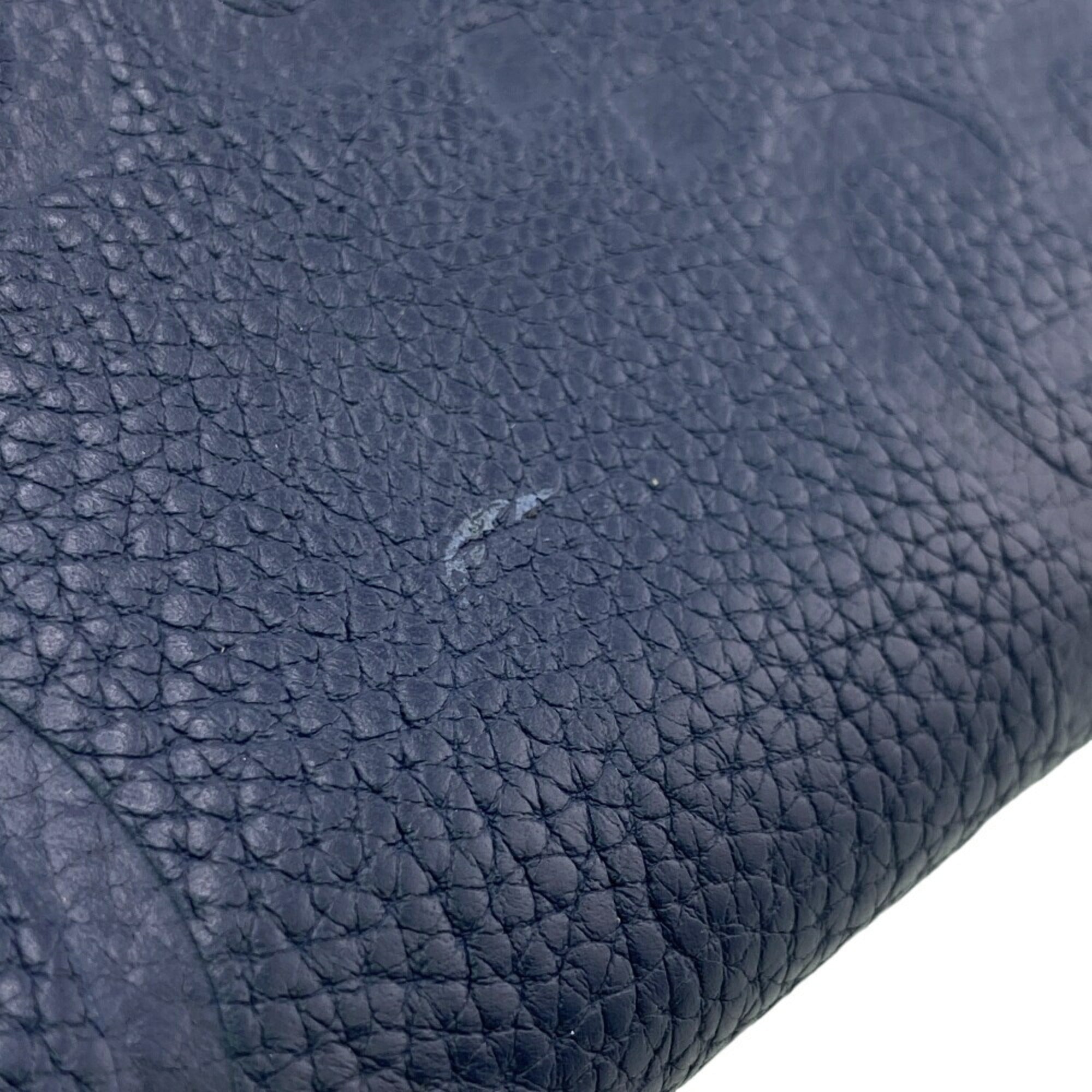 Gucci Navy Leather Long Wallet (Bi-Fold) (Pre-Owned)